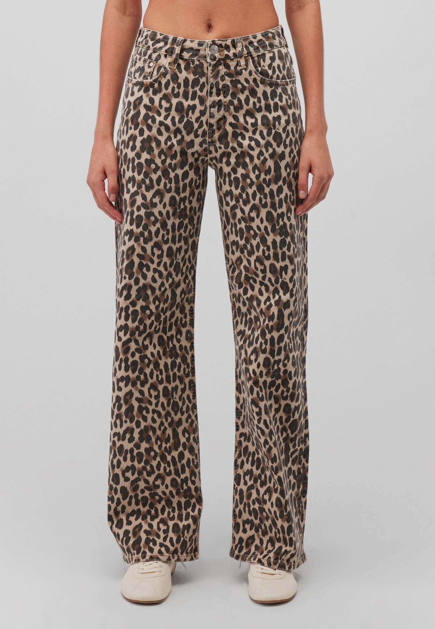 Malibu in Leopard Denim Jeans Mavi