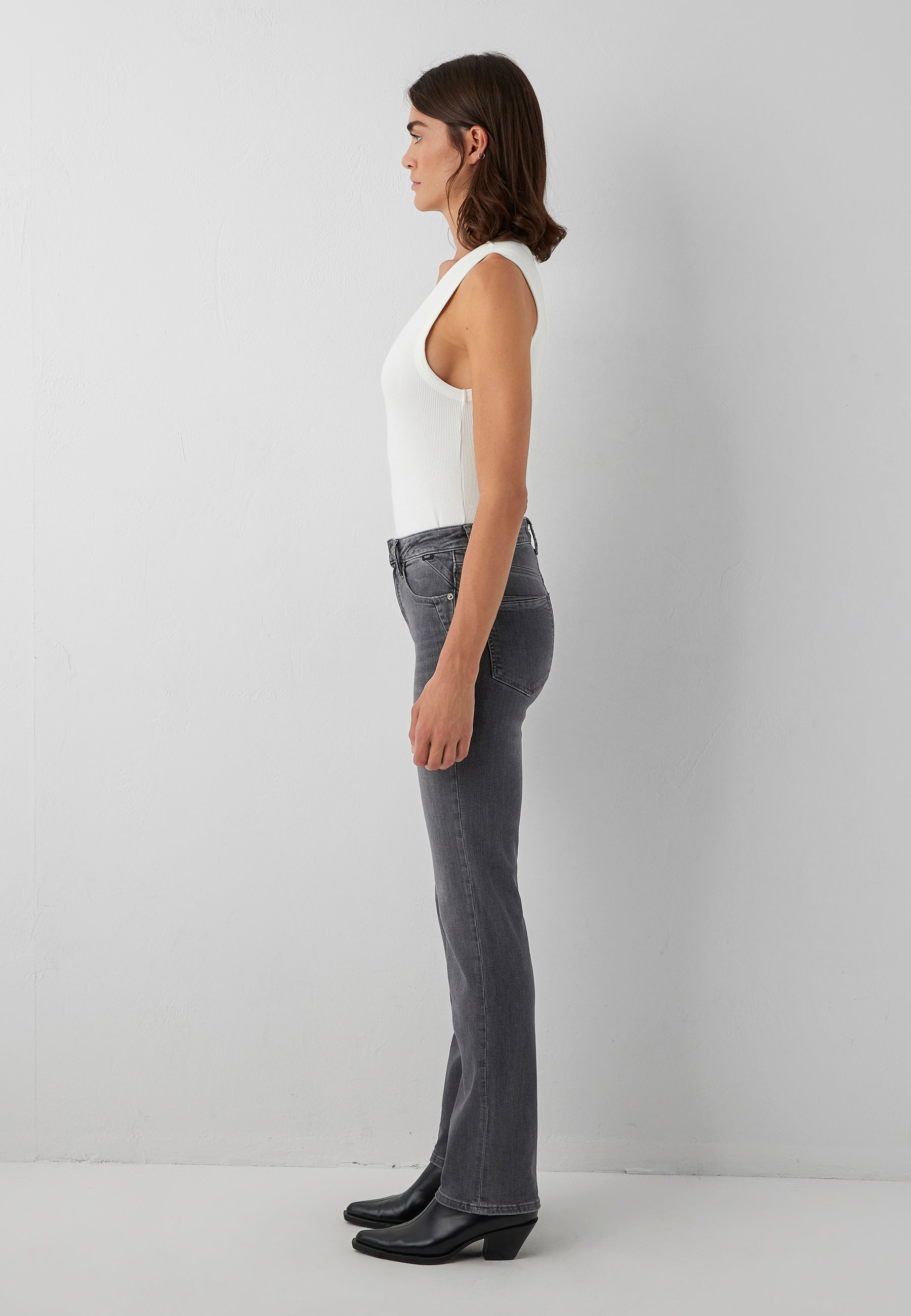 Jeans Kendra in Lt Smoke Brushed Glam Jeans Mavi