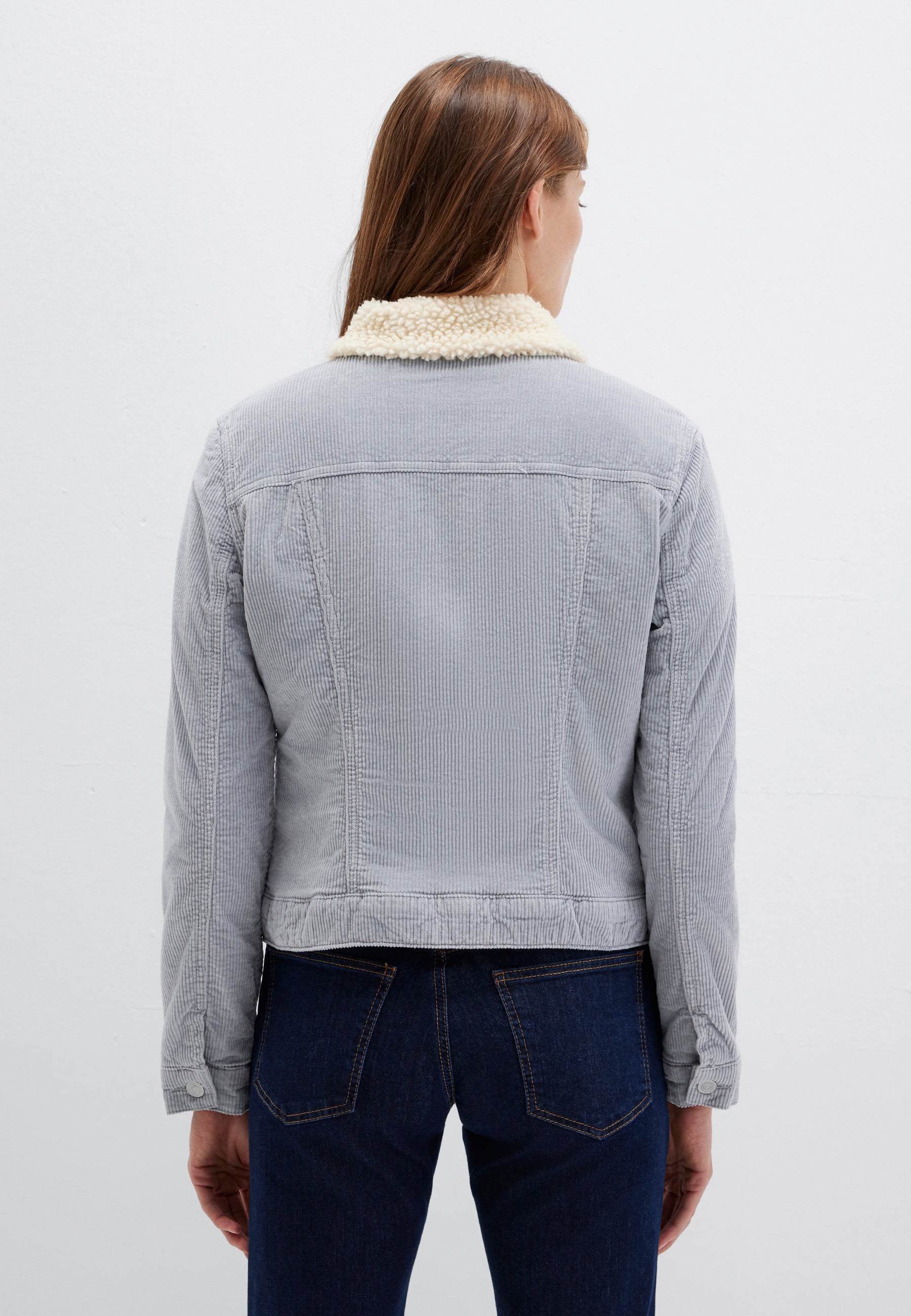 Daisy Sherpa in Sleet Cord Jacken Mavi