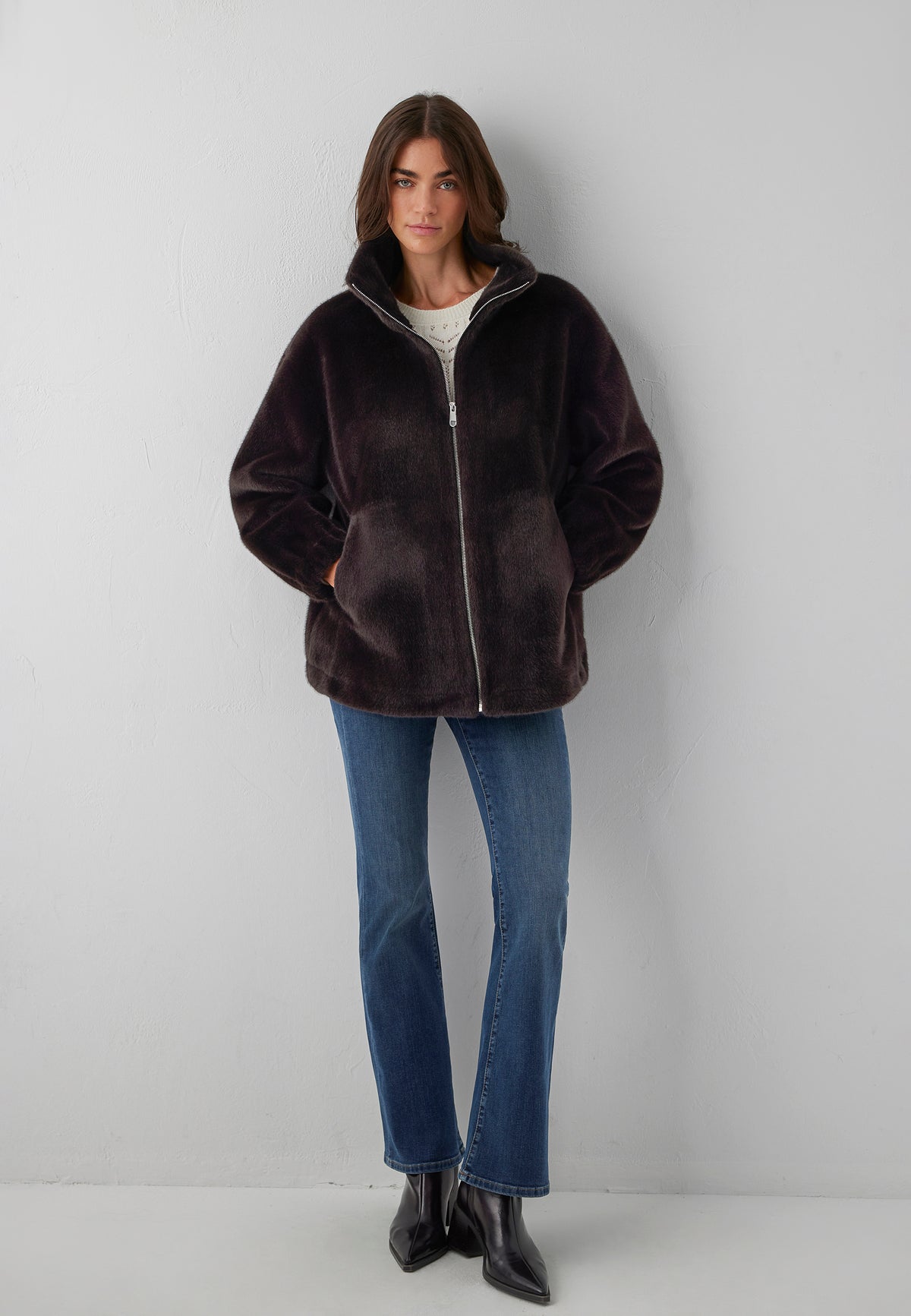 Jacke High Neck in After Dark Jacken Mavi