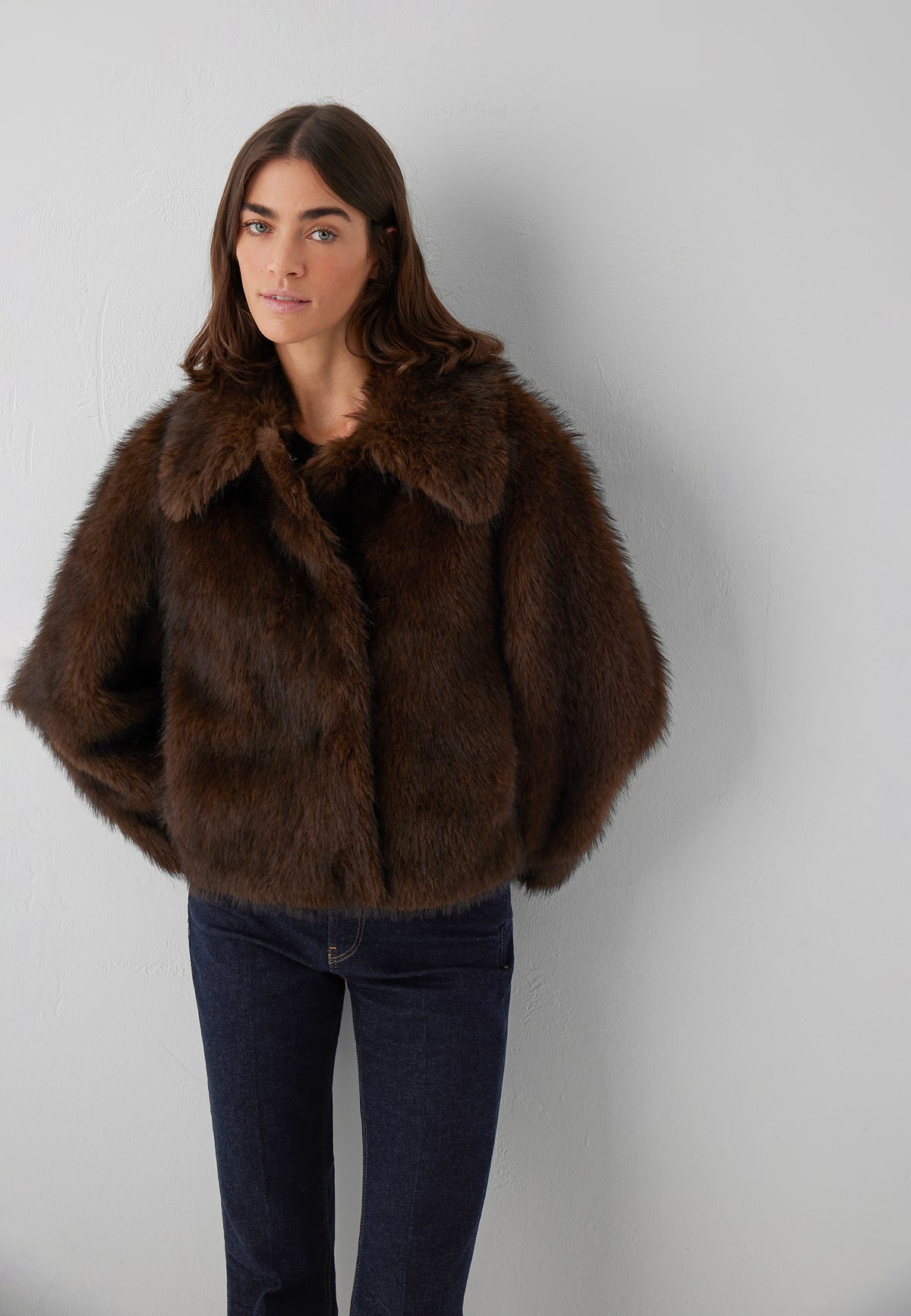 Kunstfelljacke in Chestnut Jacken Mavi