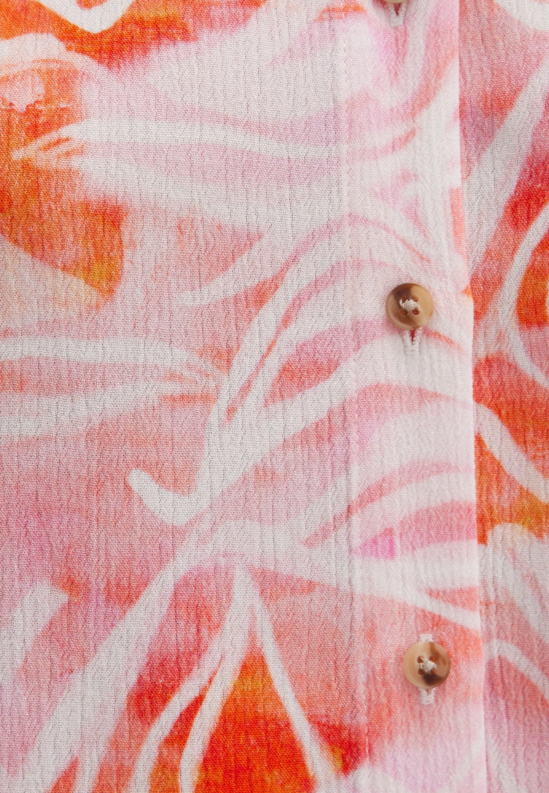 Short Sleeve Shirt in Water Leaf Print Hemden Mavi