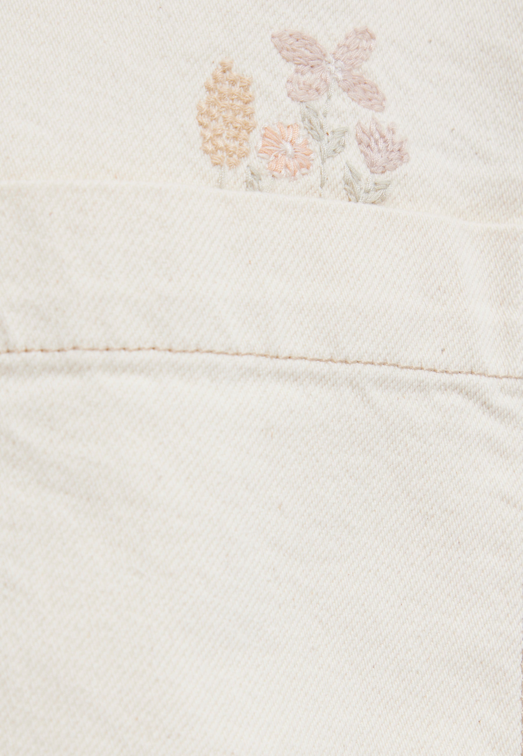 Paola in Cream Denim Hemden Mavi