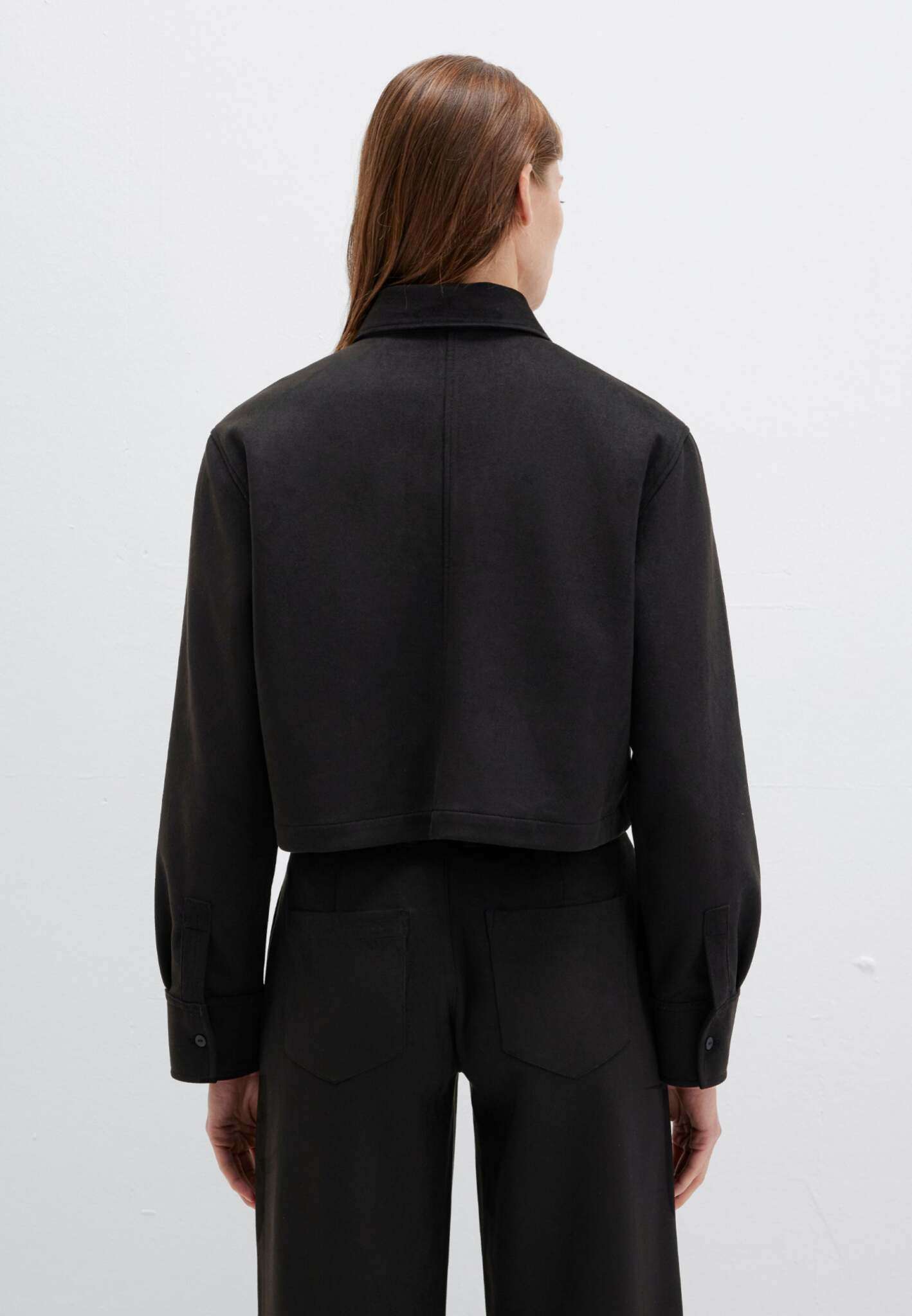 Long Sleeve Woven Shirt in Black Hemden Mavi