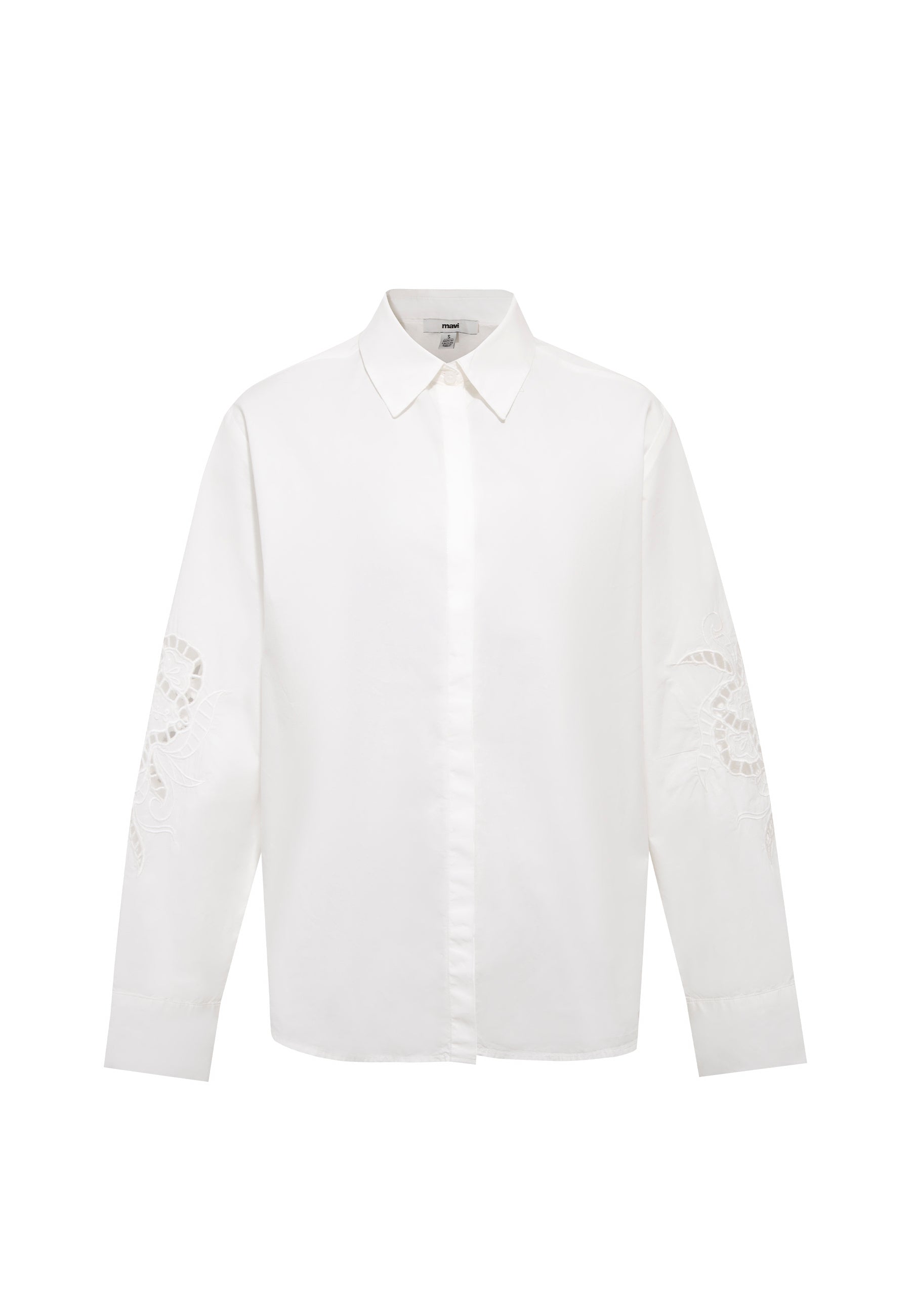 Long Sleeve Woven Shirt in Antique White Hemden Mavi