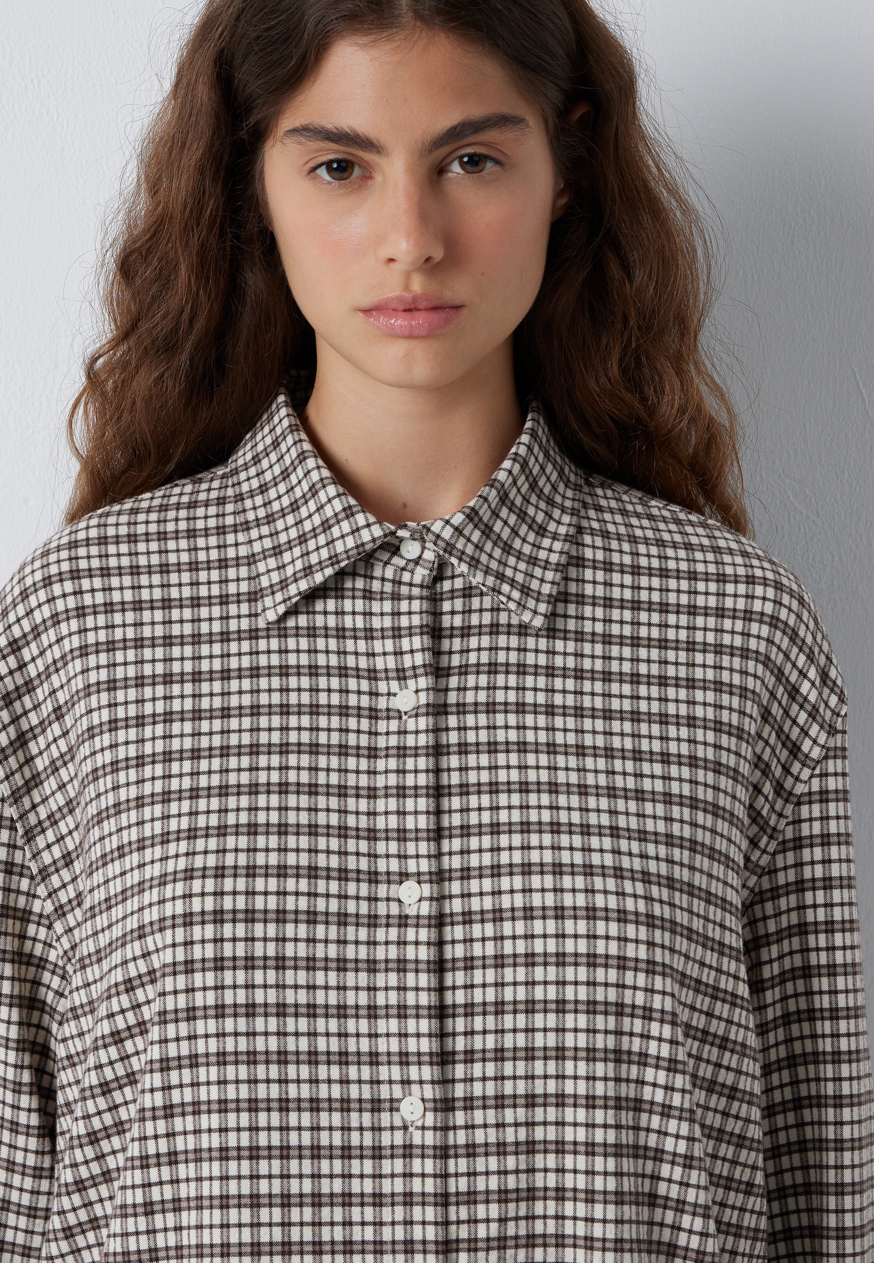 Bluse Check in Dune Check Hemden Mavi
