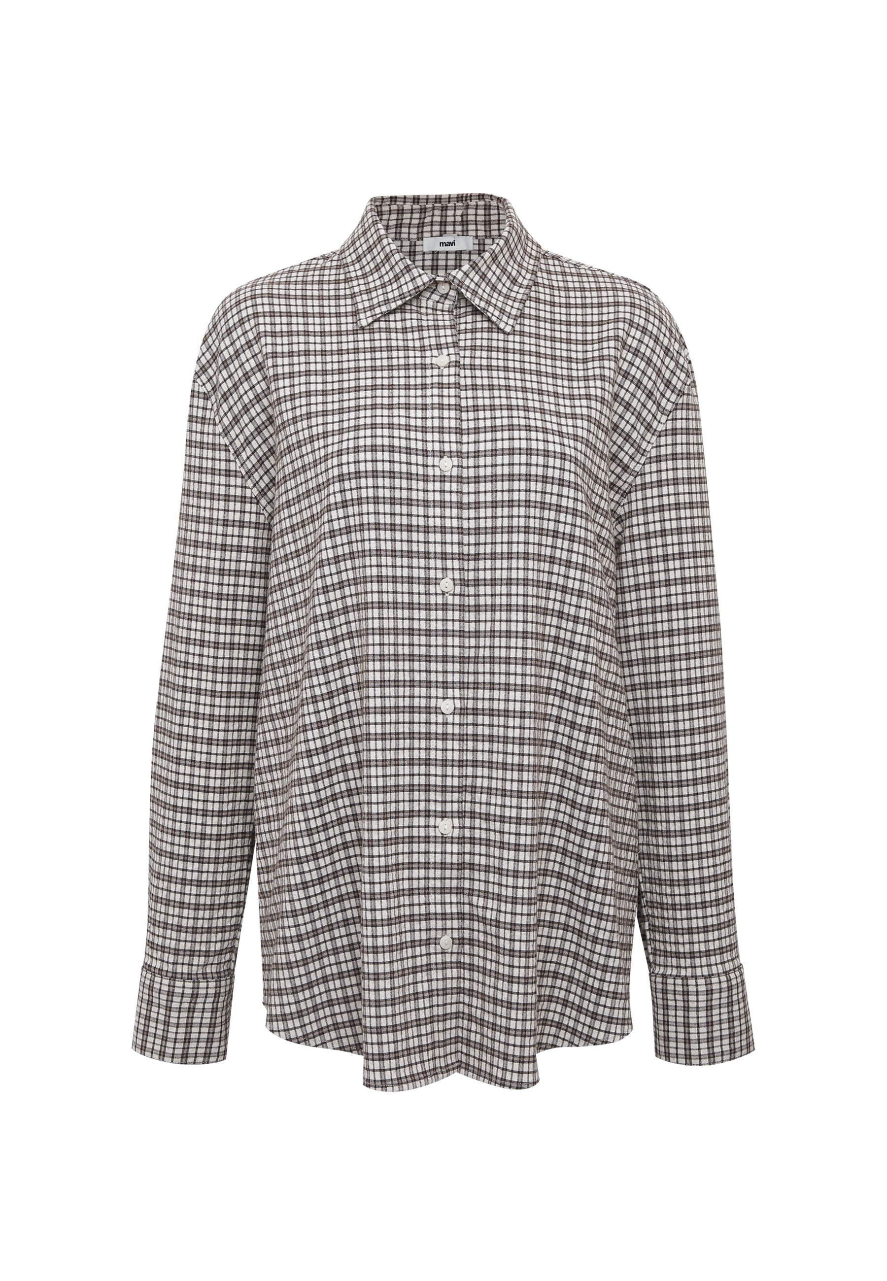 Bluse Check in Dune Check Hemden Mavi