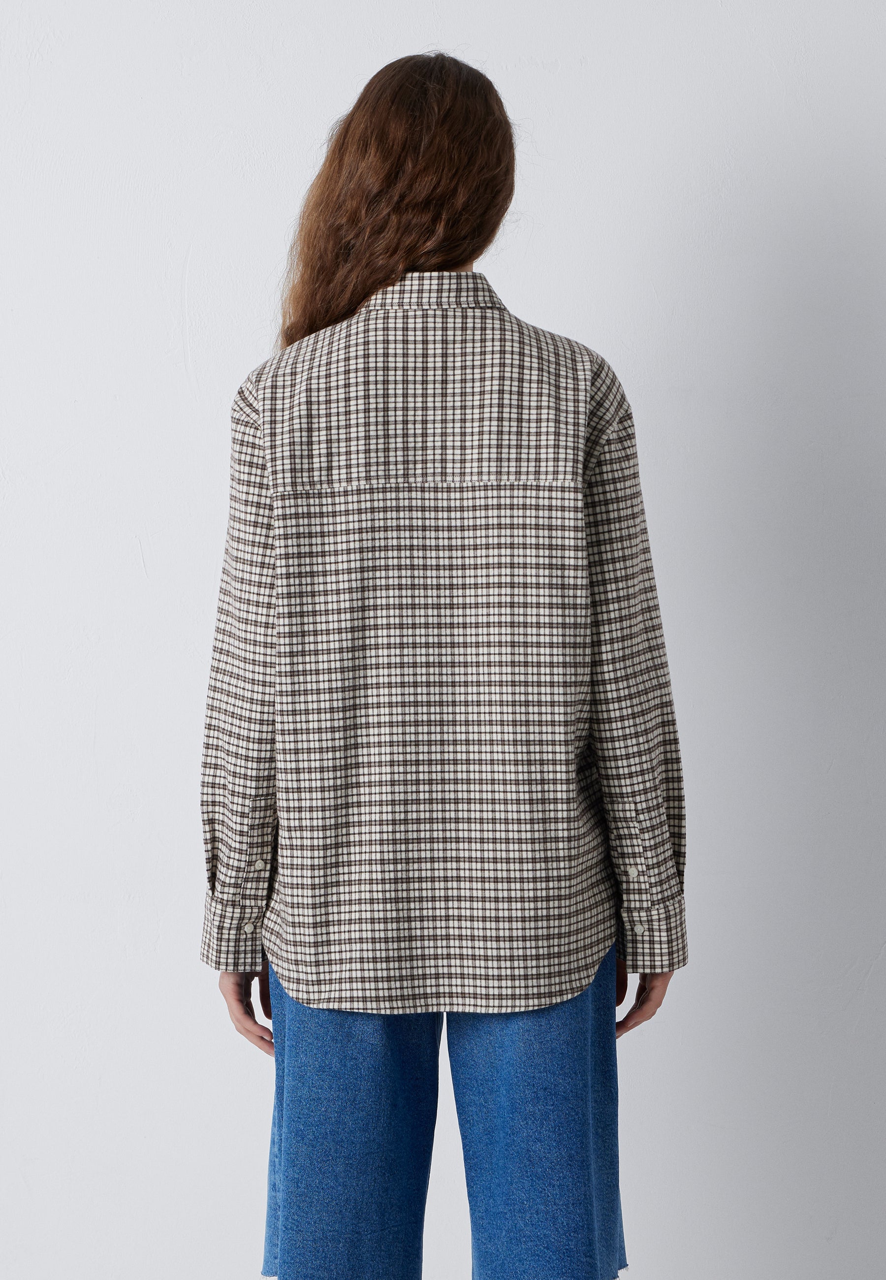 Bluse Check in Dune Check Hemden Mavi