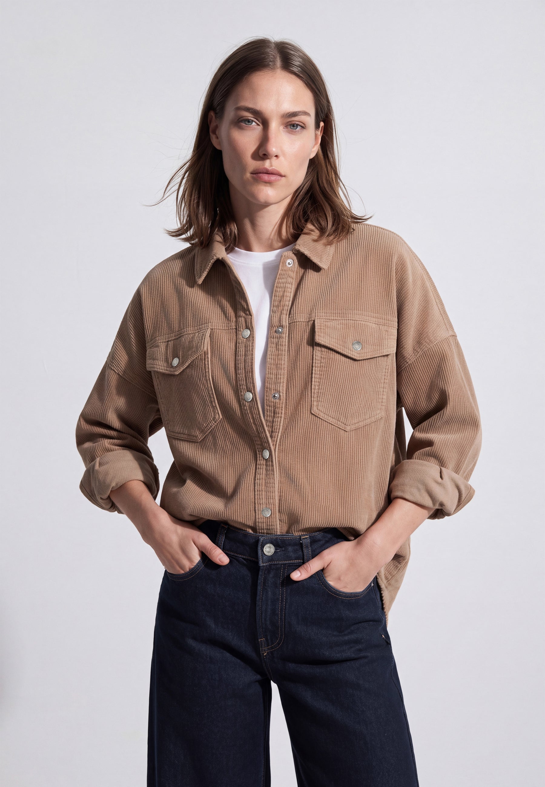 Overshirt Fiona in Dune Corduroy