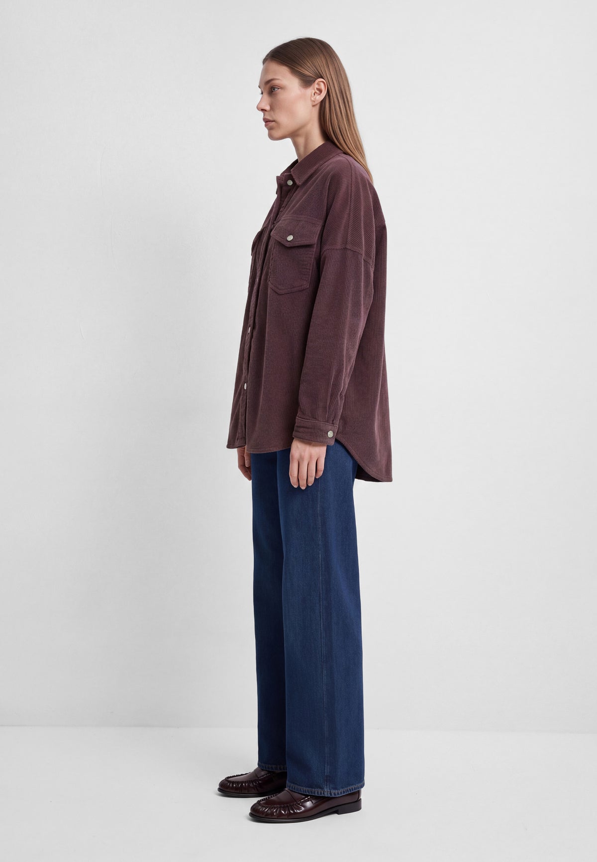 Overshirt Fiona in Sparrow Corduroy Hemden Mavi