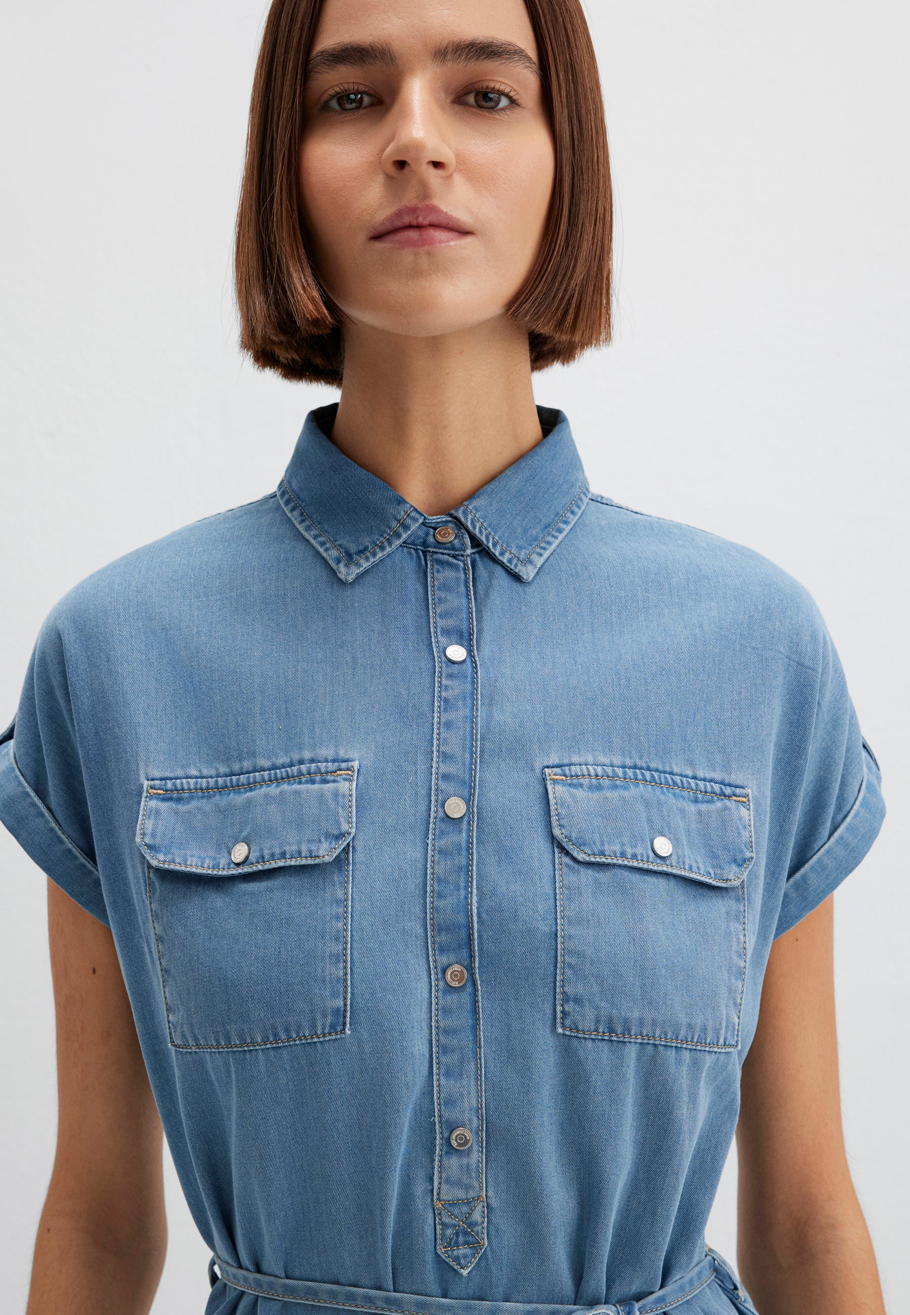 Barbara in Lt Blue Denim Kleider Mavi