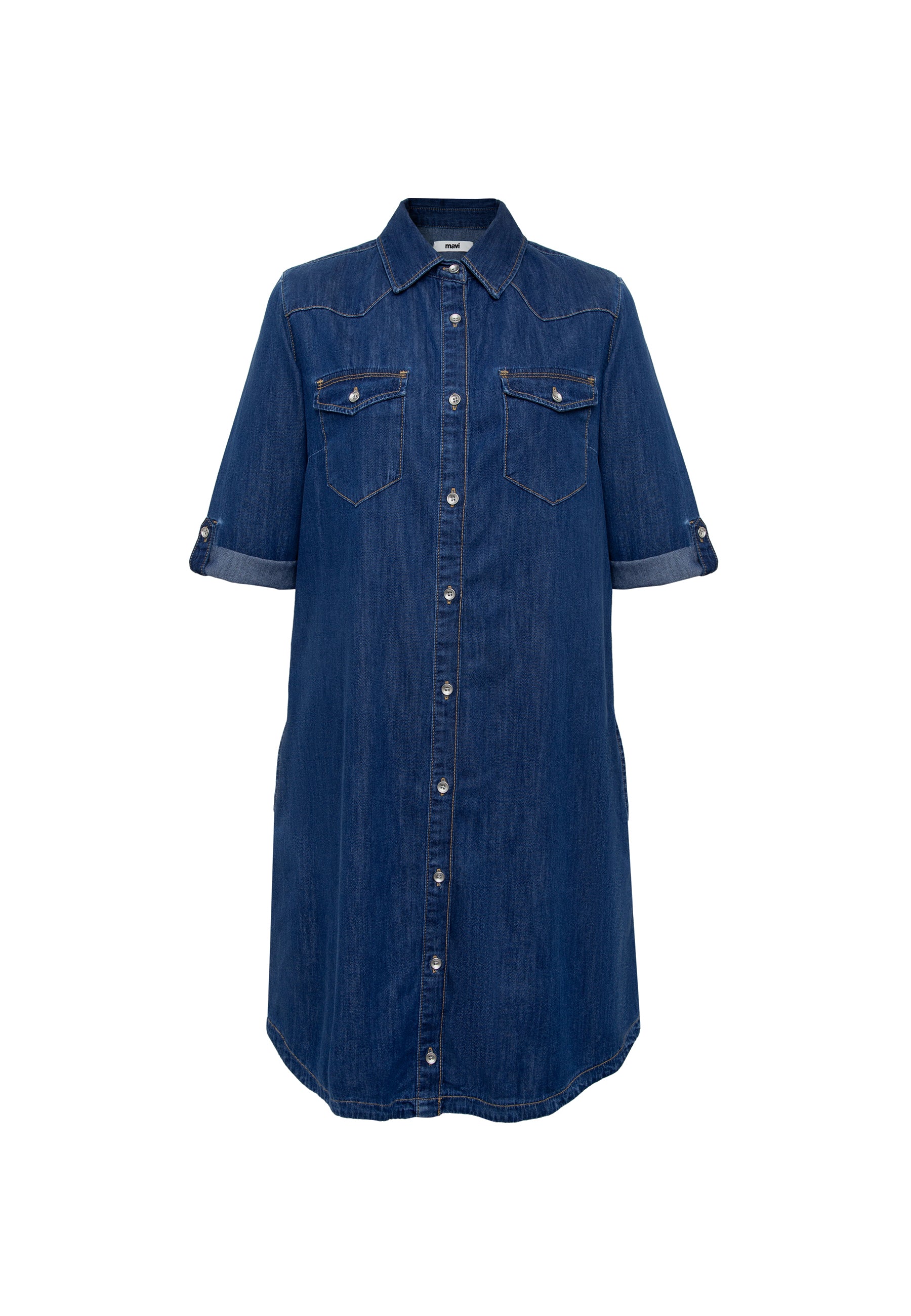 Lyra in Dark Blue Lt Denim Kleider Mavi