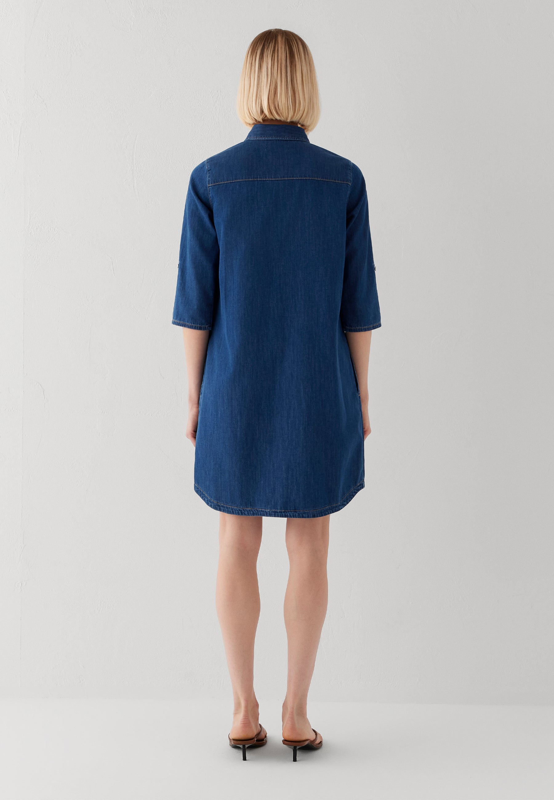 Lyra in Dark Blue Lt Denim Kleider Mavi