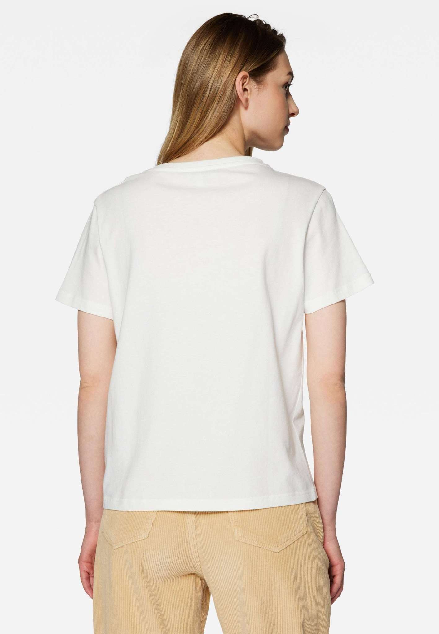 Pocket Detailed T-Shirt in Antique White T-Shirts Mavi   