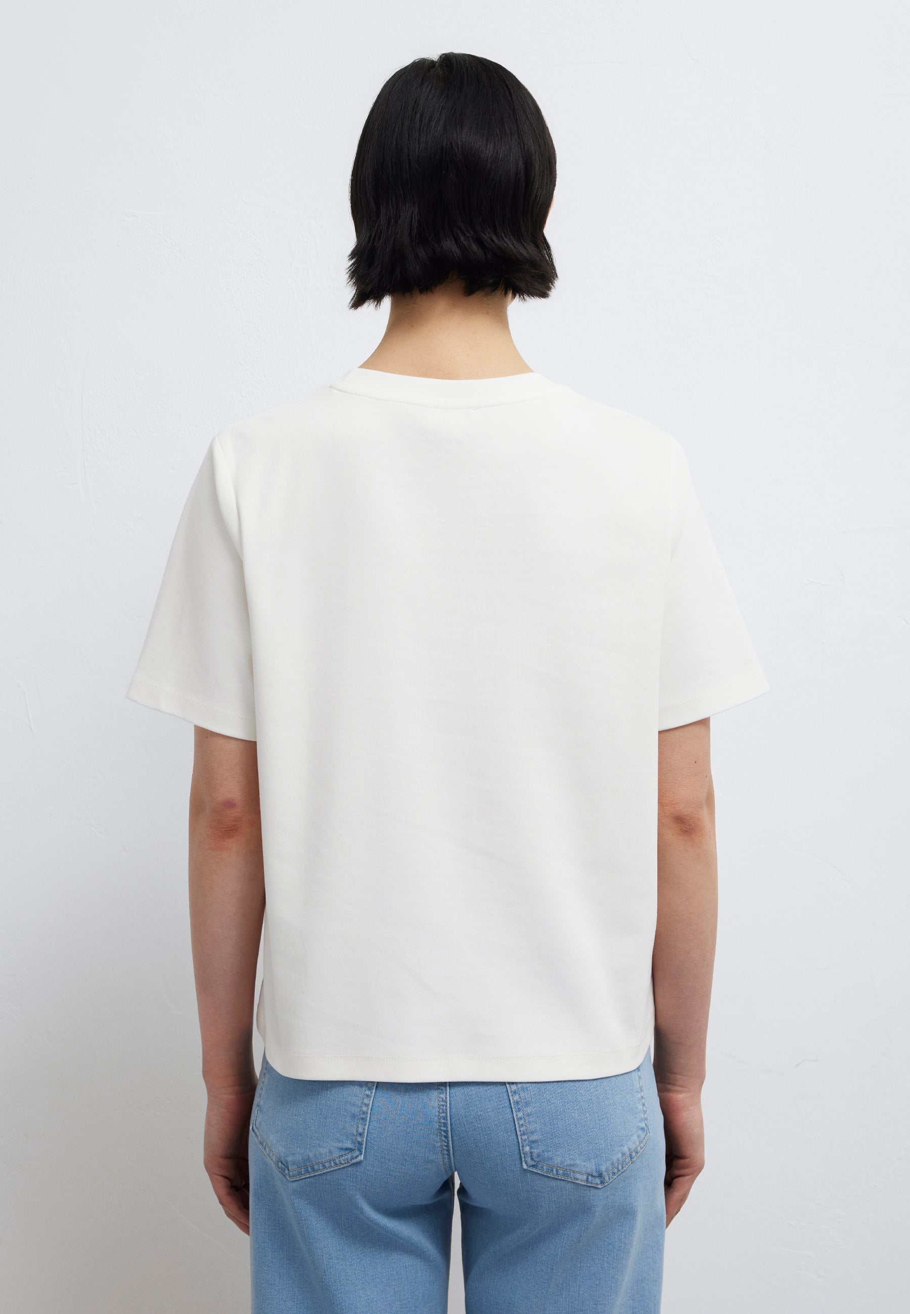 Short Sleeve Fashion Jersey in Antique White T-Shirts Mavi