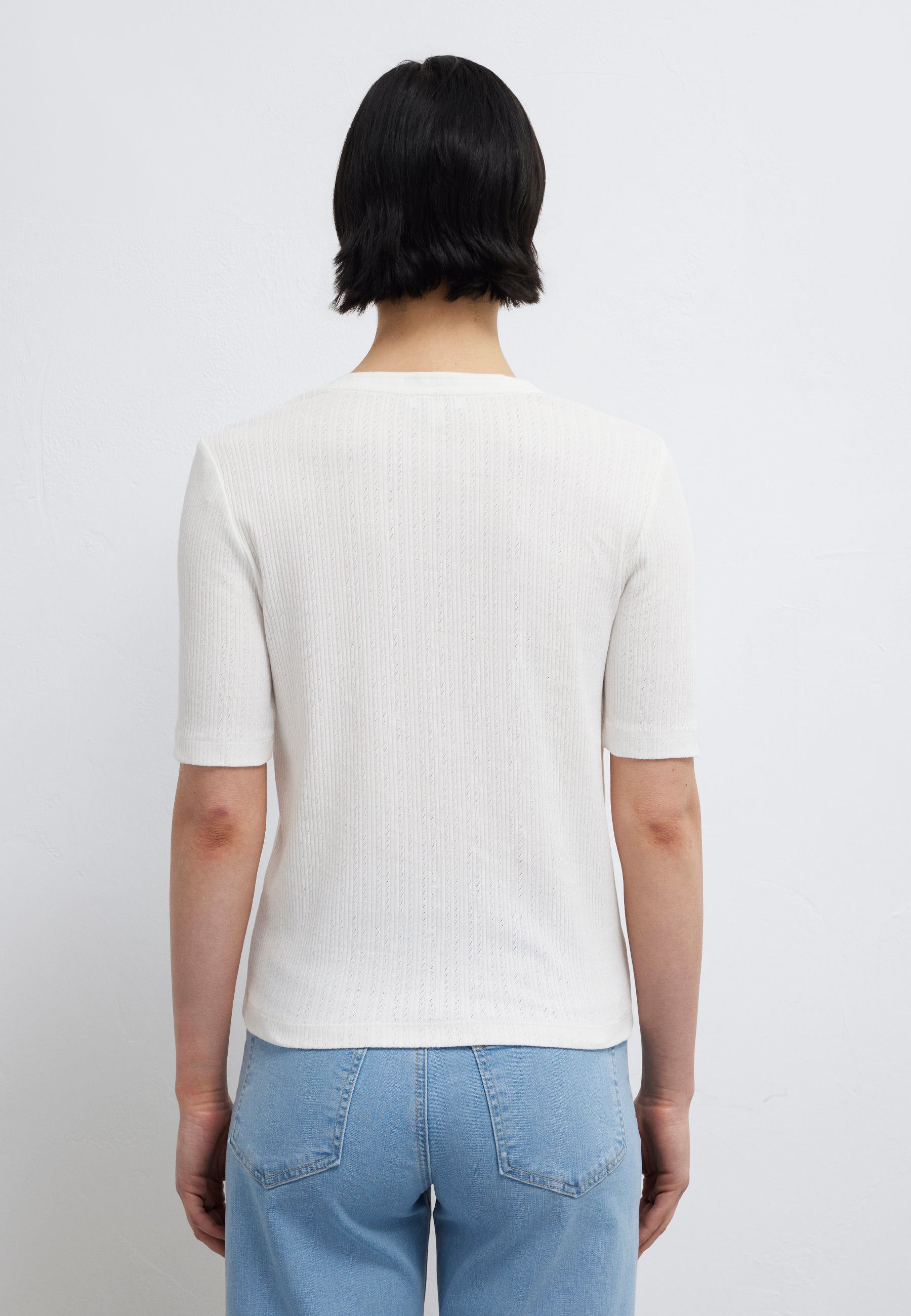 Short Sleeve Fashion Jersey in Antique White T-Shirts Mavi