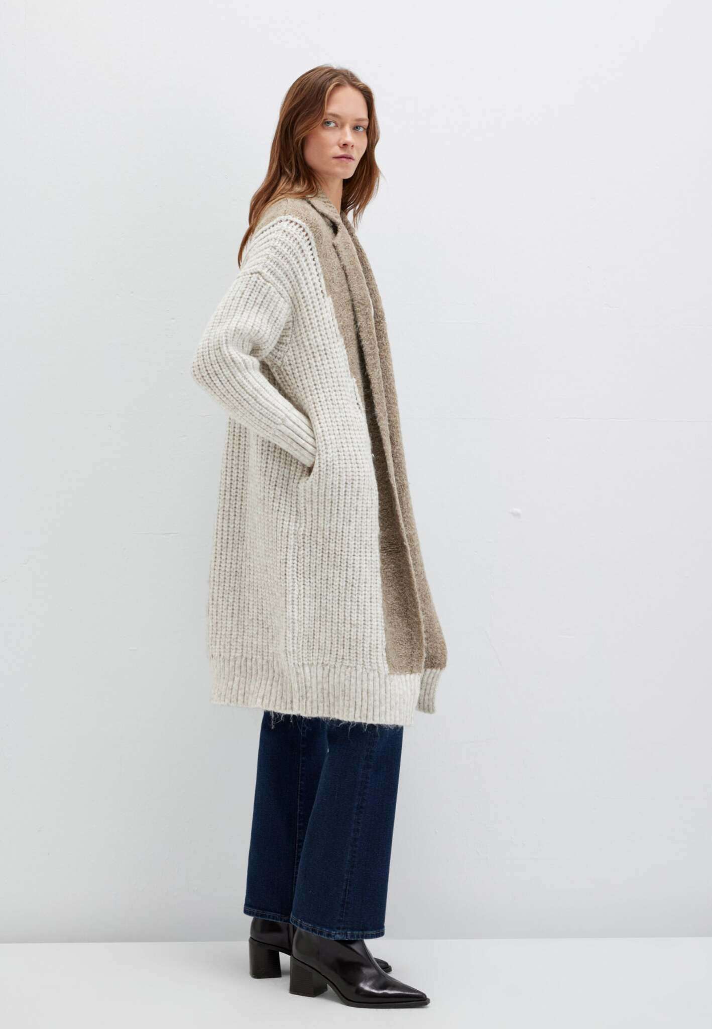 Cardigan in Silver Sage Stripe Strickjacken Mavi