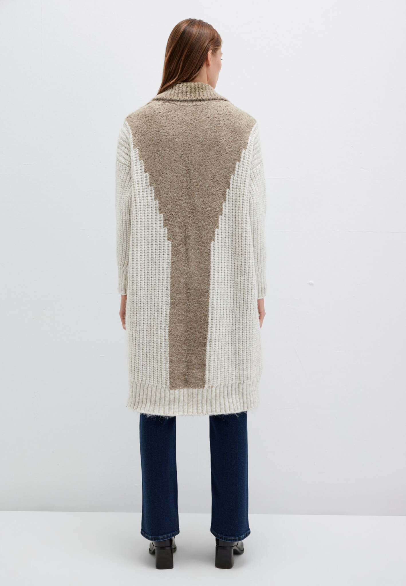 Cardigan in Silver Sage Stripe Strickjacken Mavi