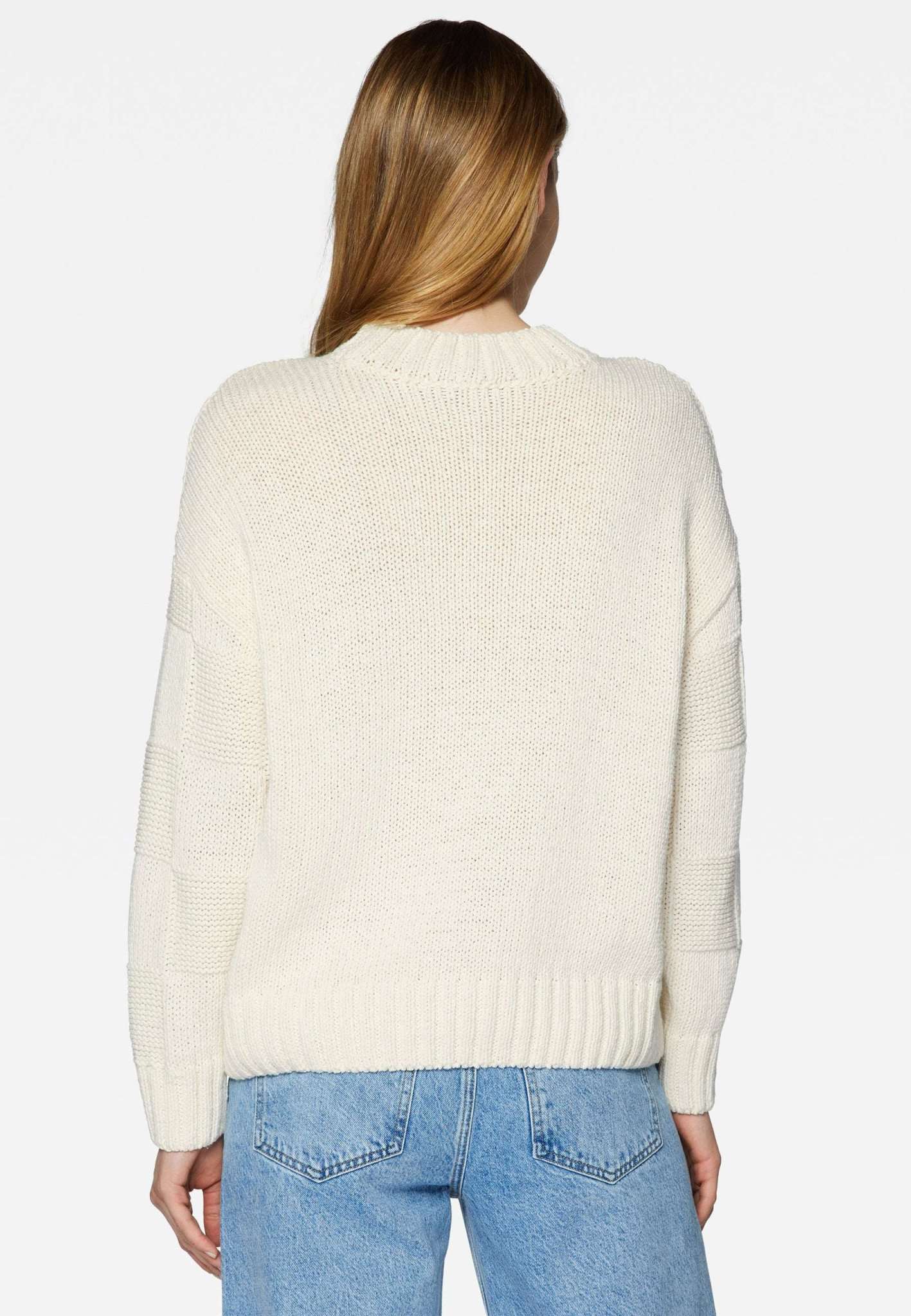 High Neck Sweater in Antique White Pullover Mavi   