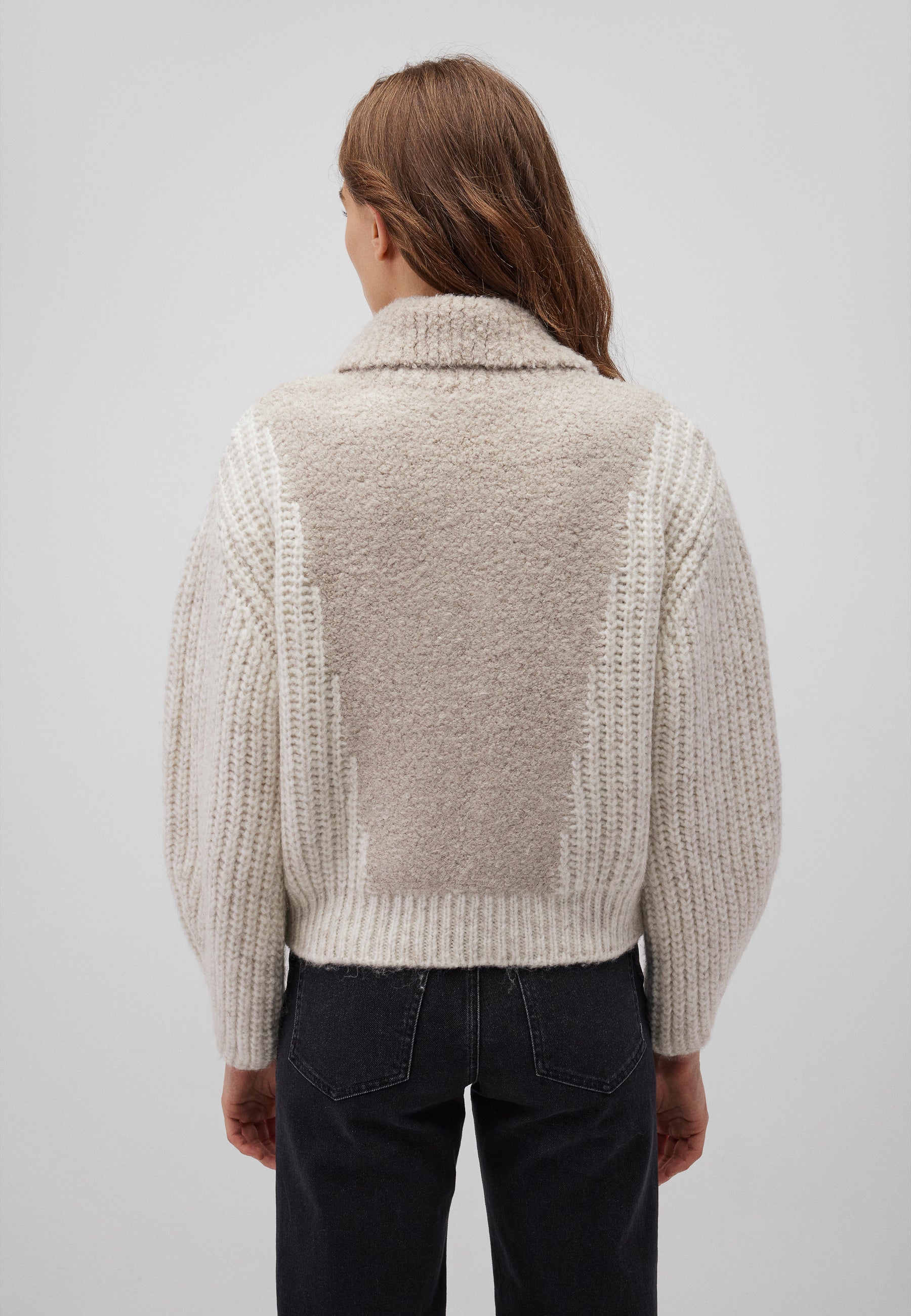 Zip Cardigan in Pumice Stone Strickjacken Mavi   