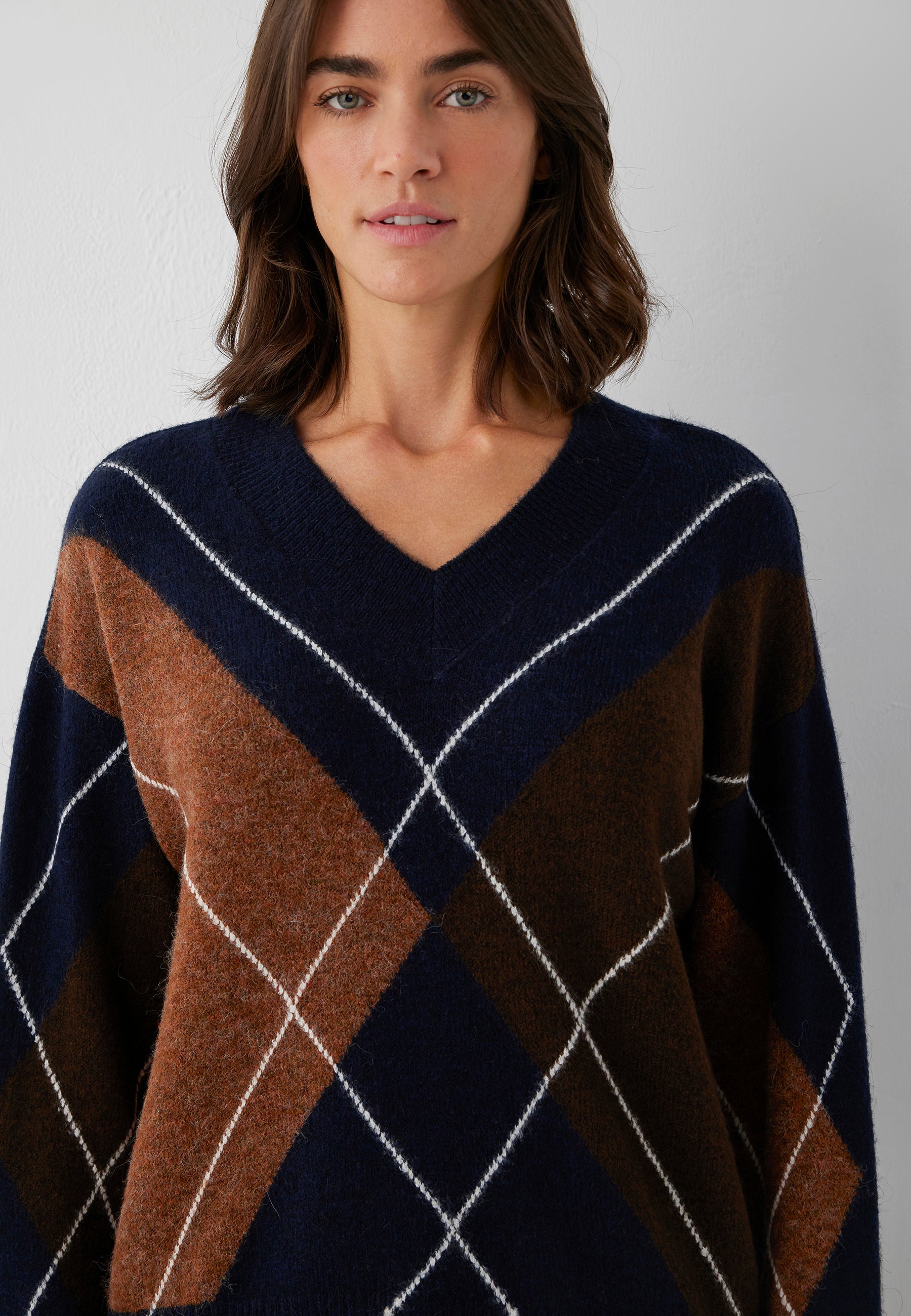 Pullover V-Neck in Maritime Blue