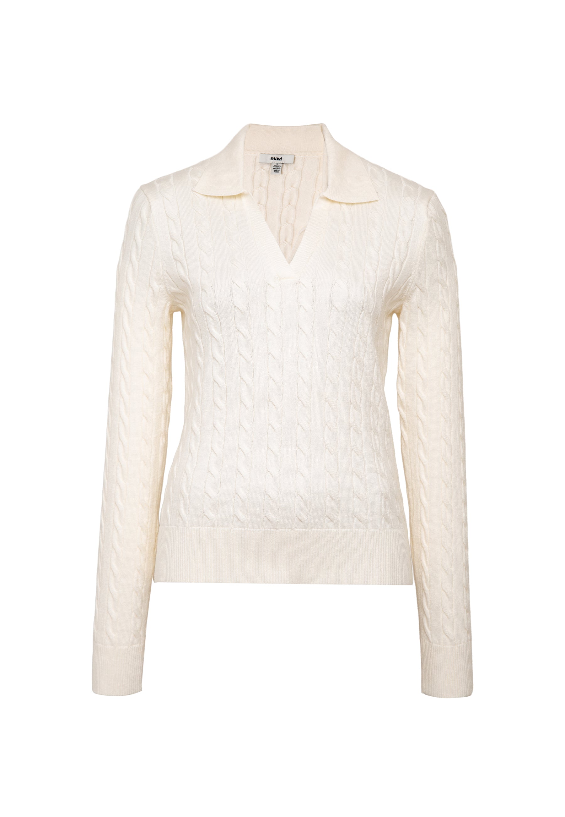 Pullover Polo in Antique White