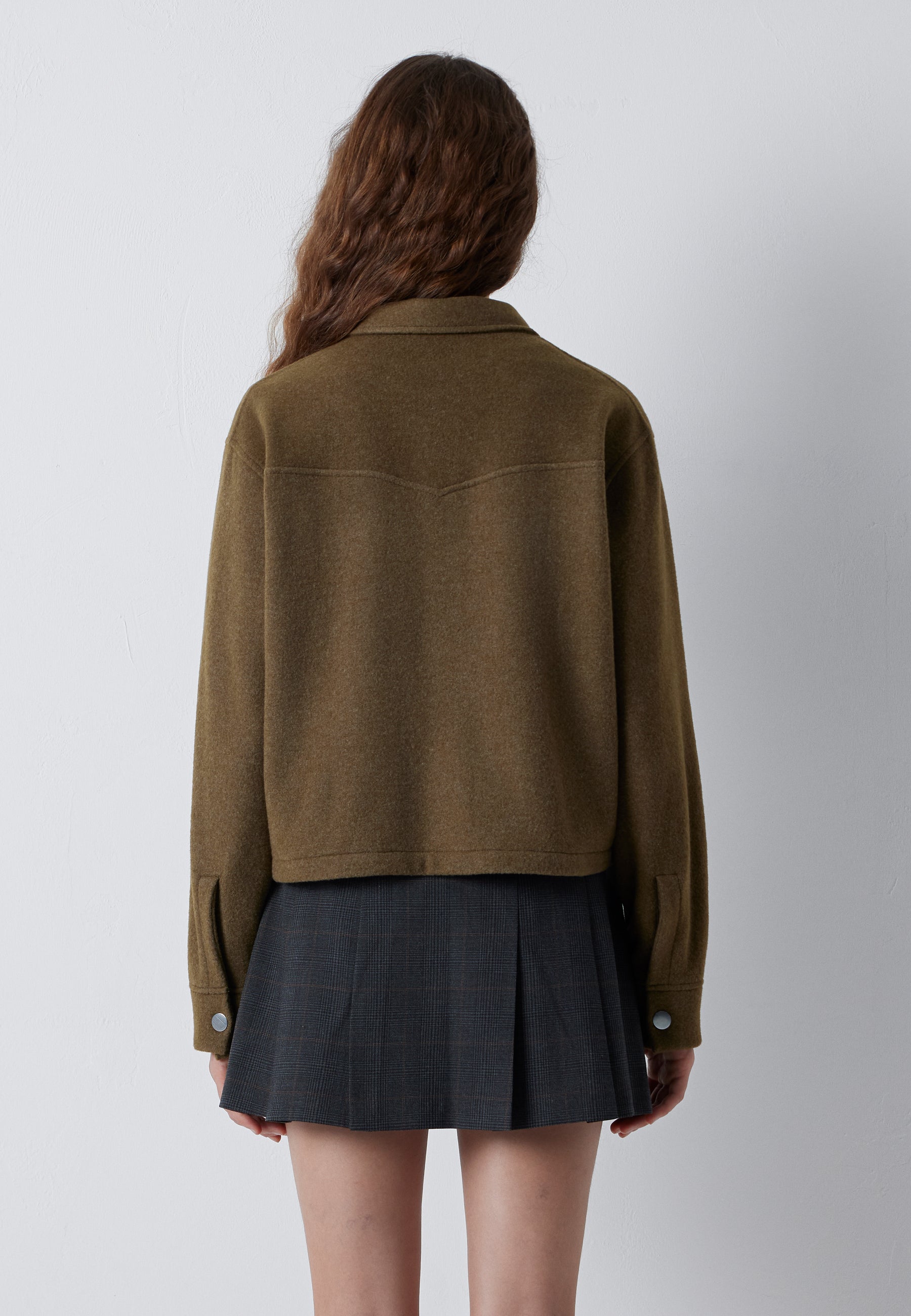 Jacke Button in Dark Olive Jacken Mavi