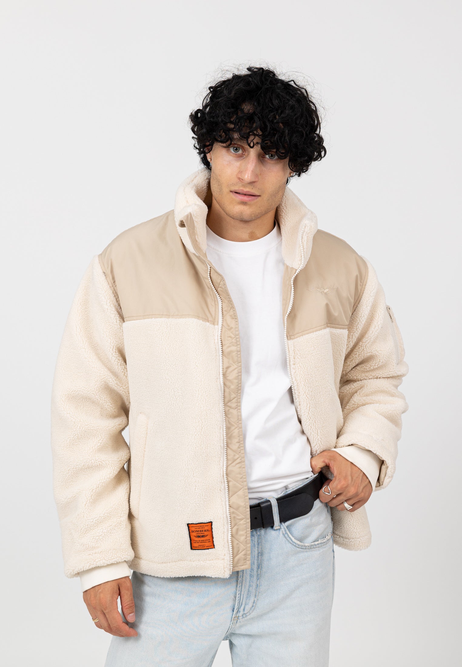 Moncton-M in Cream Jacken Bombers Original