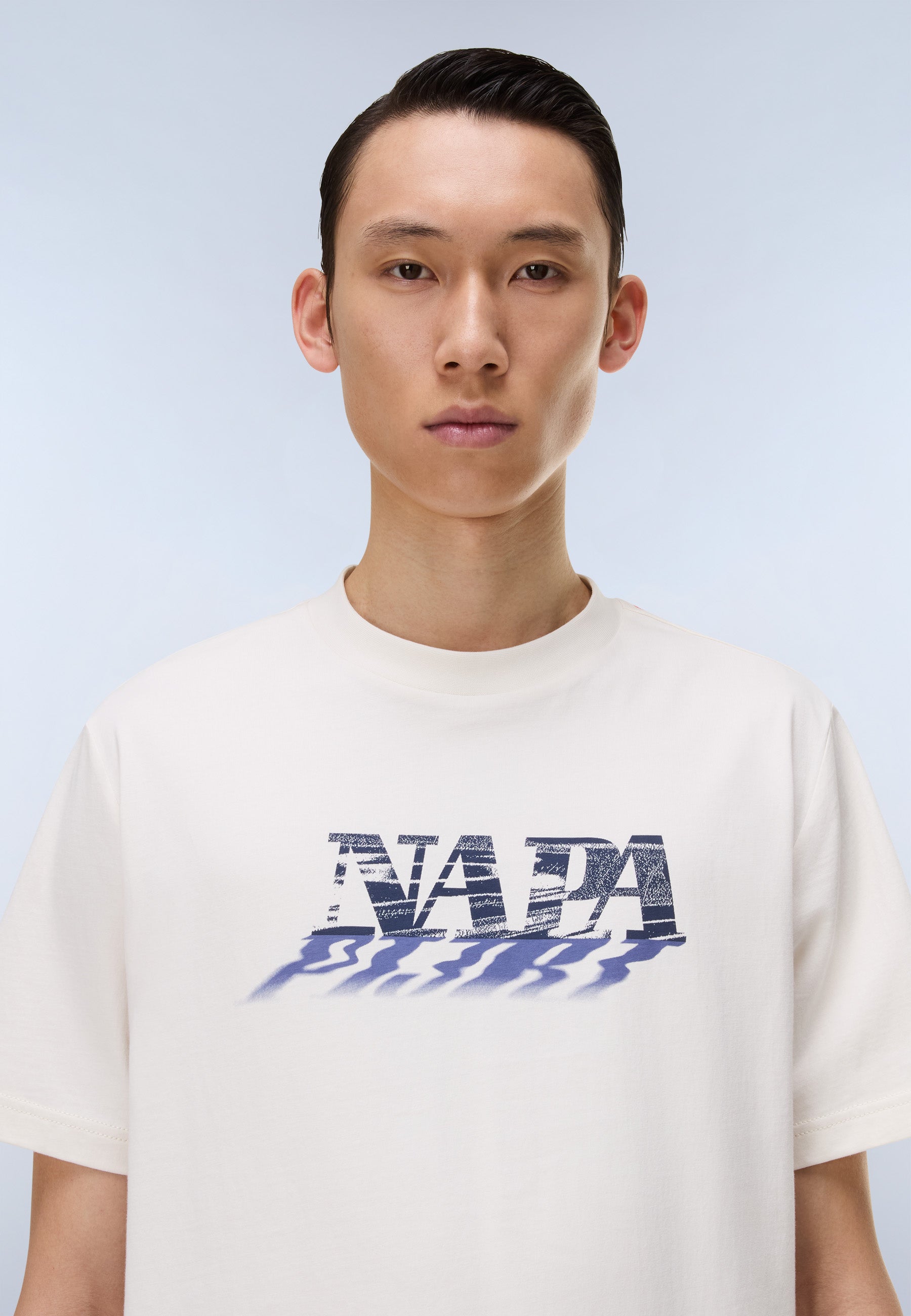 T-Shirt S-LODESTAR SS in White Whisper T-Shirts Napapijri