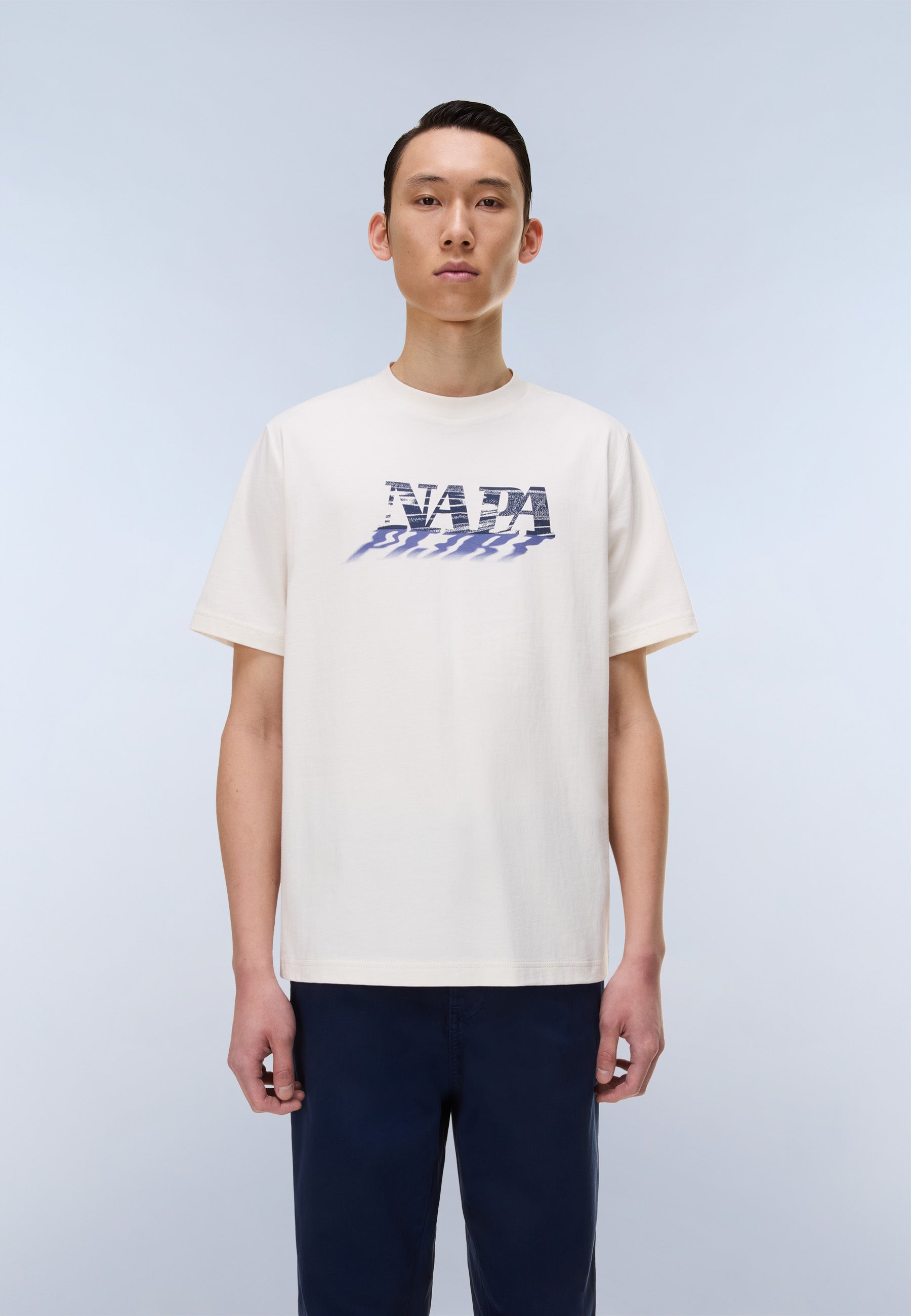 T-Shirt S-LODESTAR SS in White Whisper T-Shirts Napapijri