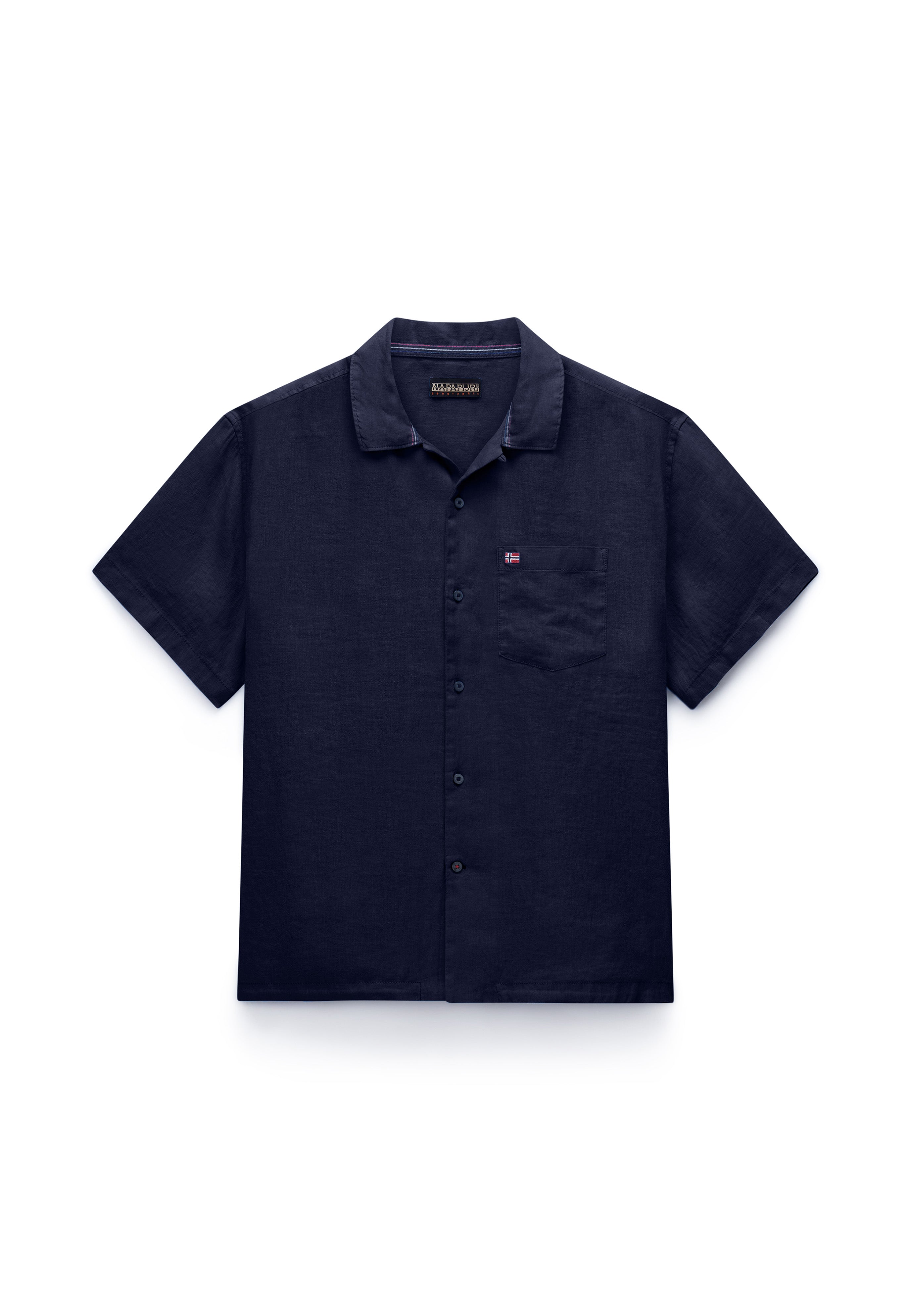 Kurzarmhemd G-LINEN SS 1 in Blu Marine Hemden Napapijri