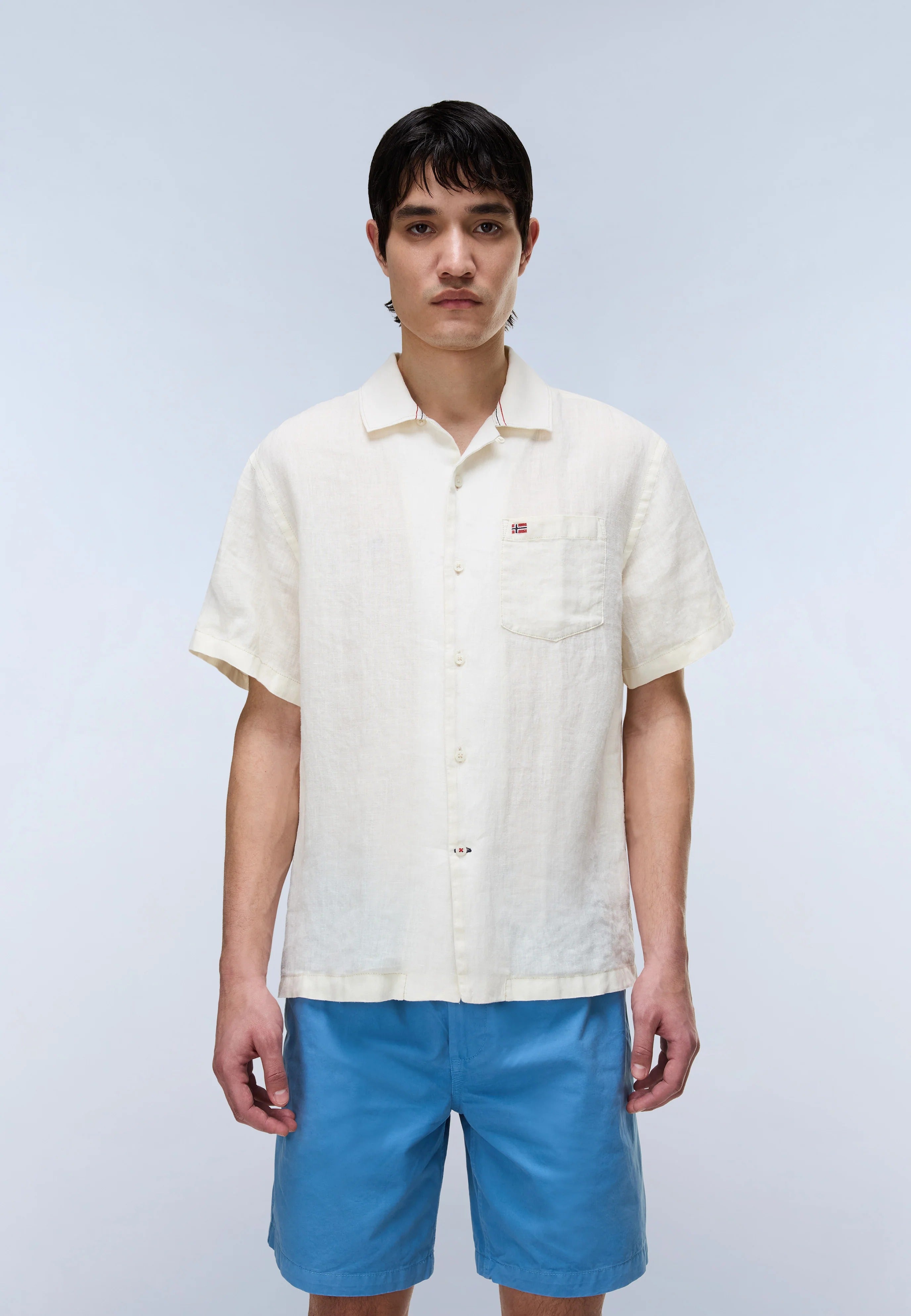 Kurzarmhemd G-LINEN SS 1 in White Whisper Hemden Napapijri