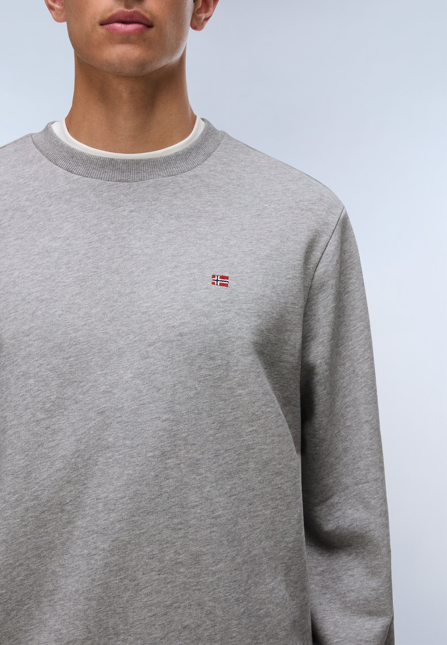 Sweatshirt BALIS CREW SUM 2 in Medium Grey Melange Sweatshirts Napapijri
