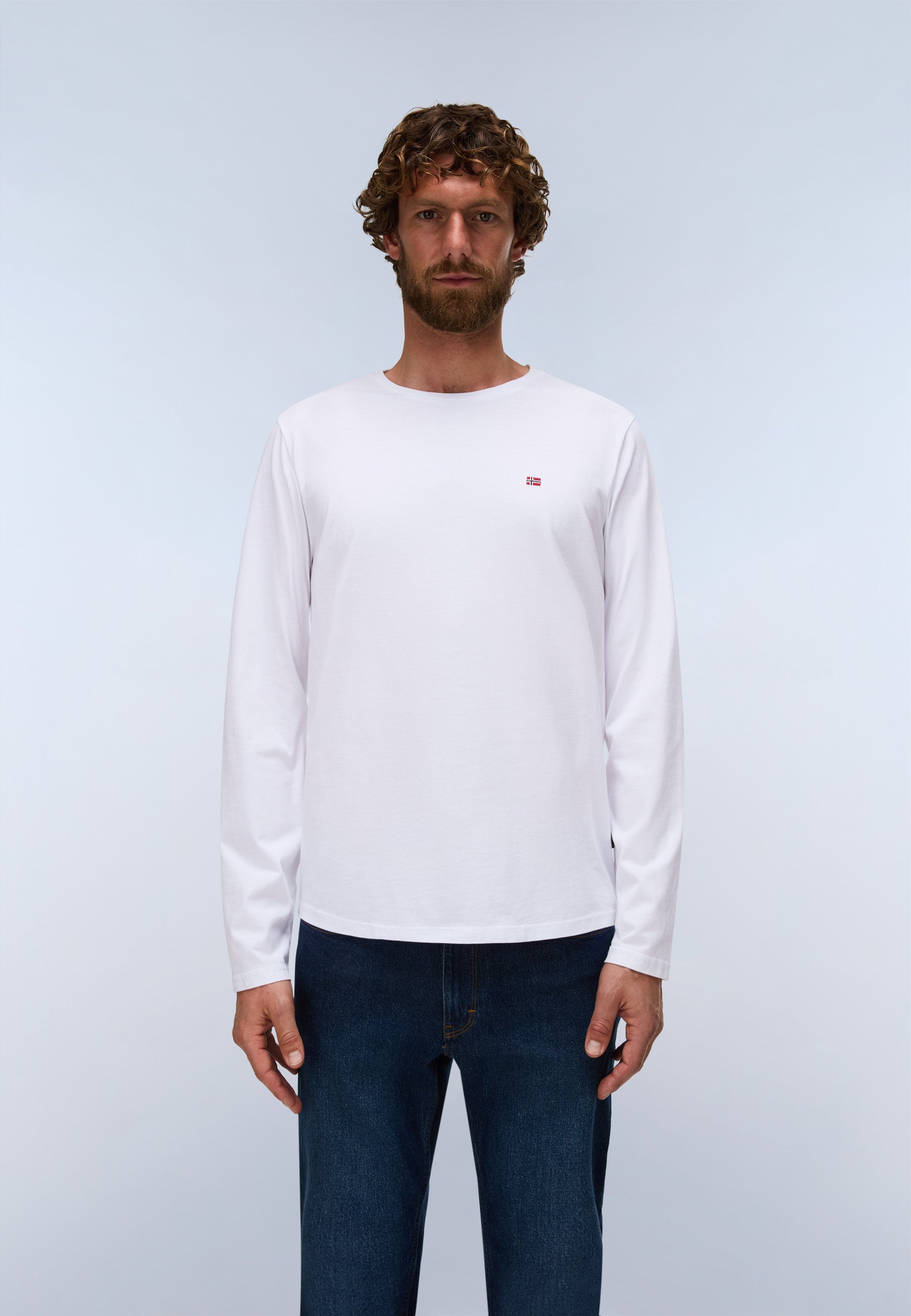 Langarmshirt SALIS LS 1 in Bright White 002 T-Shirts Napapijri