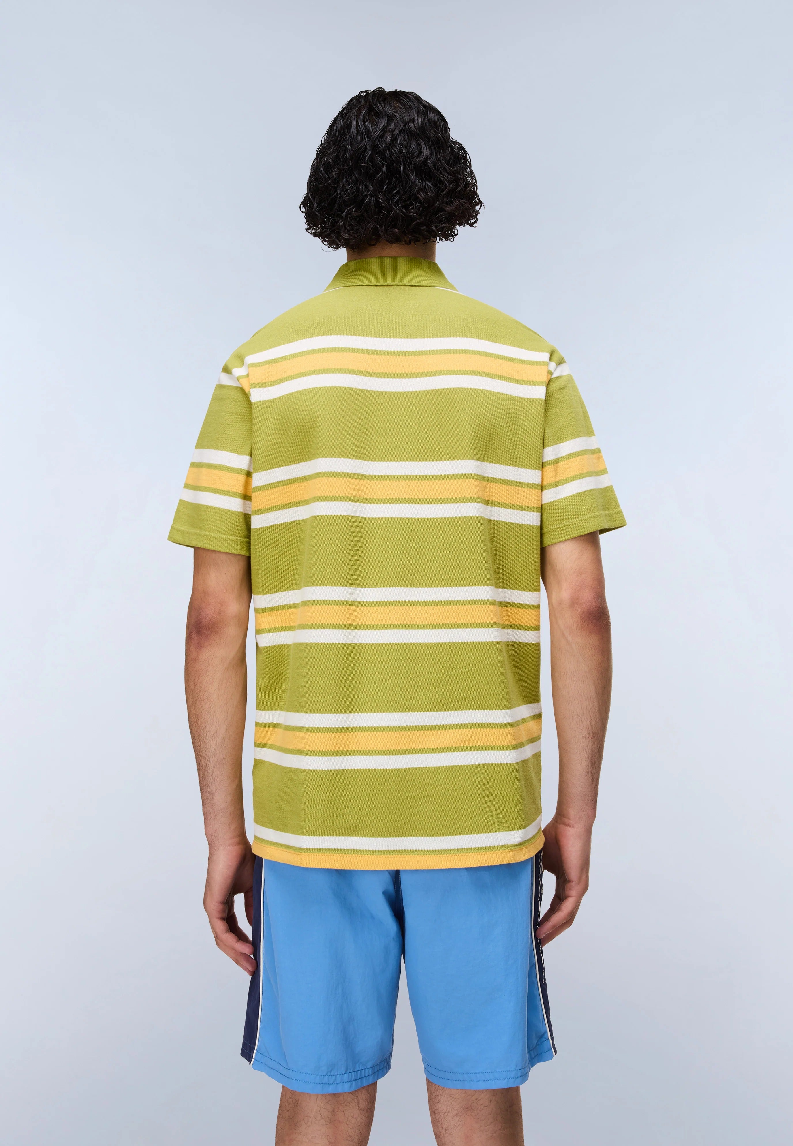 Polo E-HIKARI SS in Stripe Green T-Shirts Napapijri