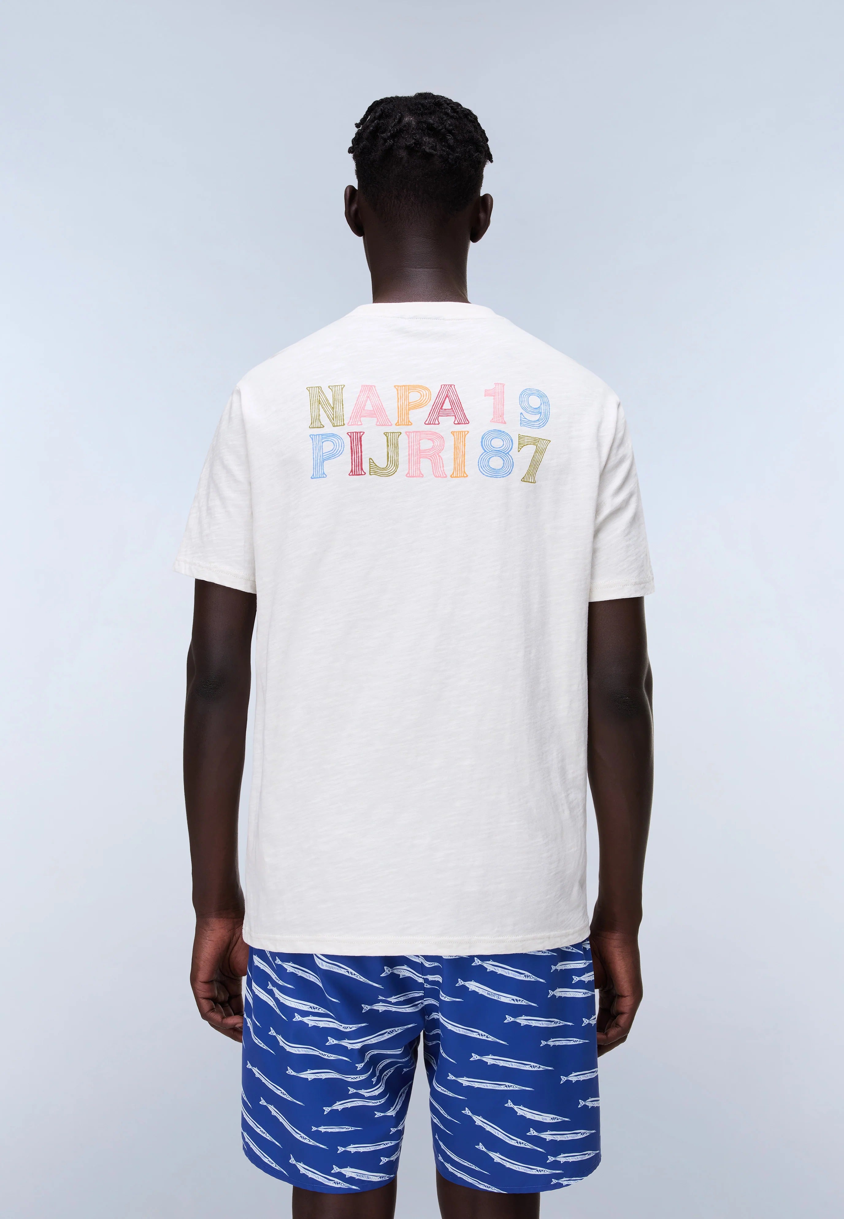 T-Shirt S-ELIOR SS in White Whisper T-Shirts Napapijri