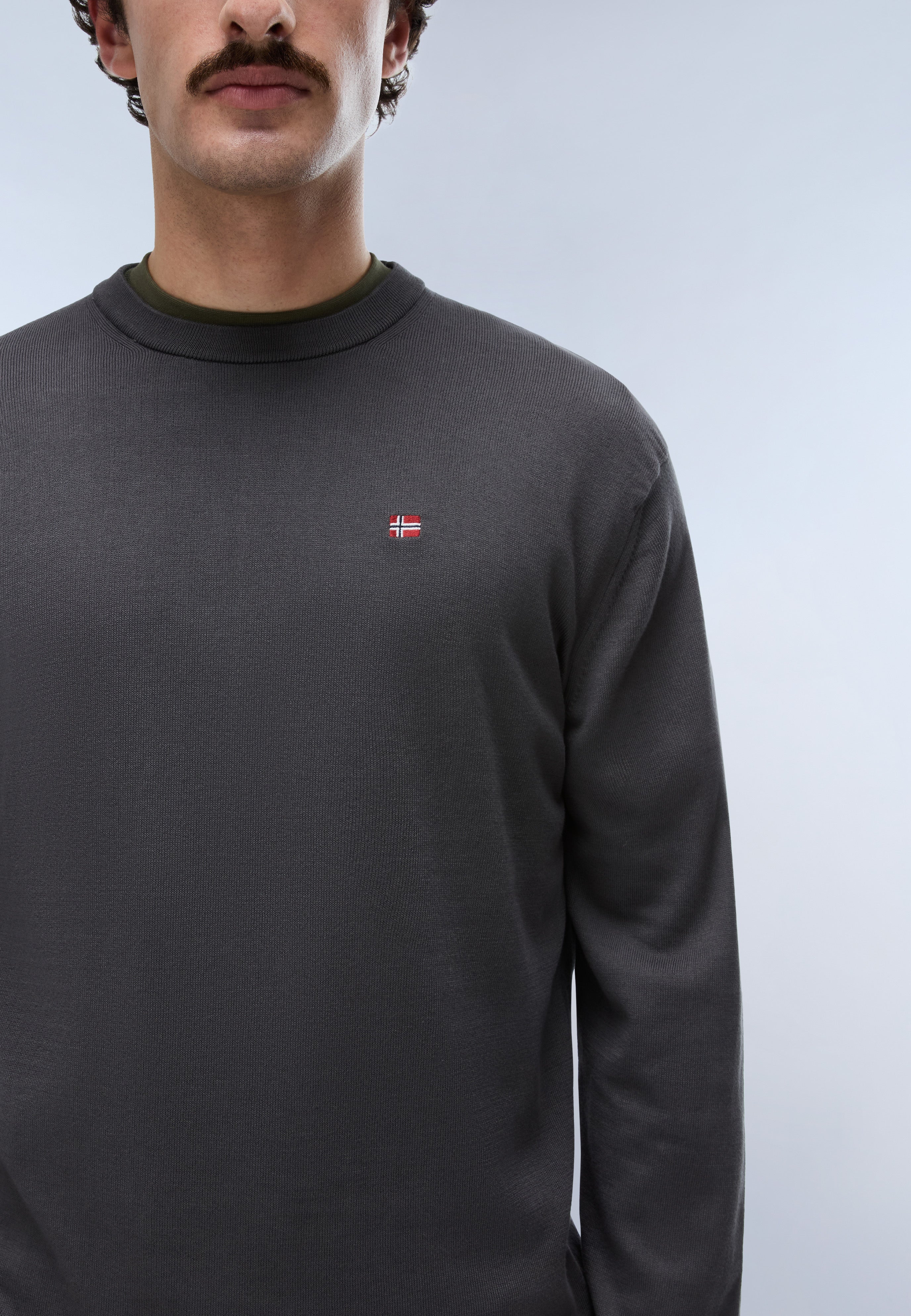 Pullover DROZ 5 in Dark Grey Solid Pullover Napapijri
