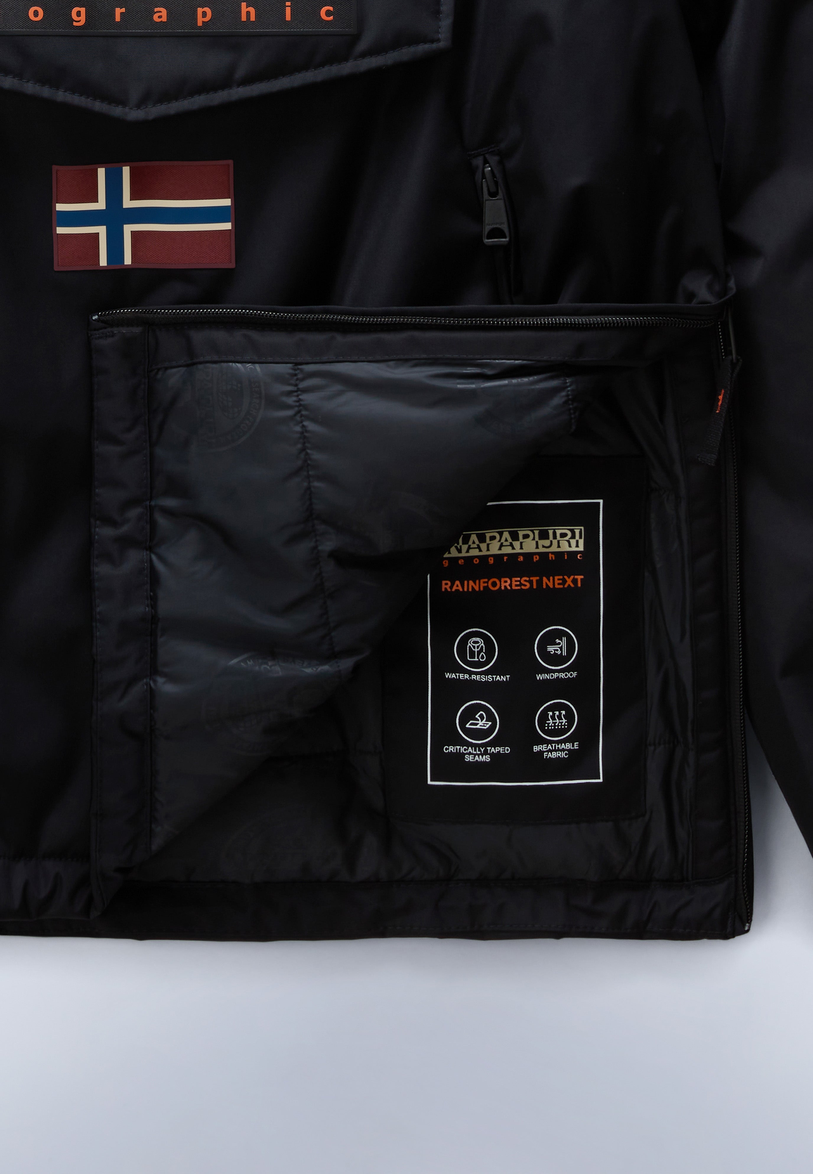 Anorakjacke RAINFOREST NEXT in Black Beauty Jacken Napapijri