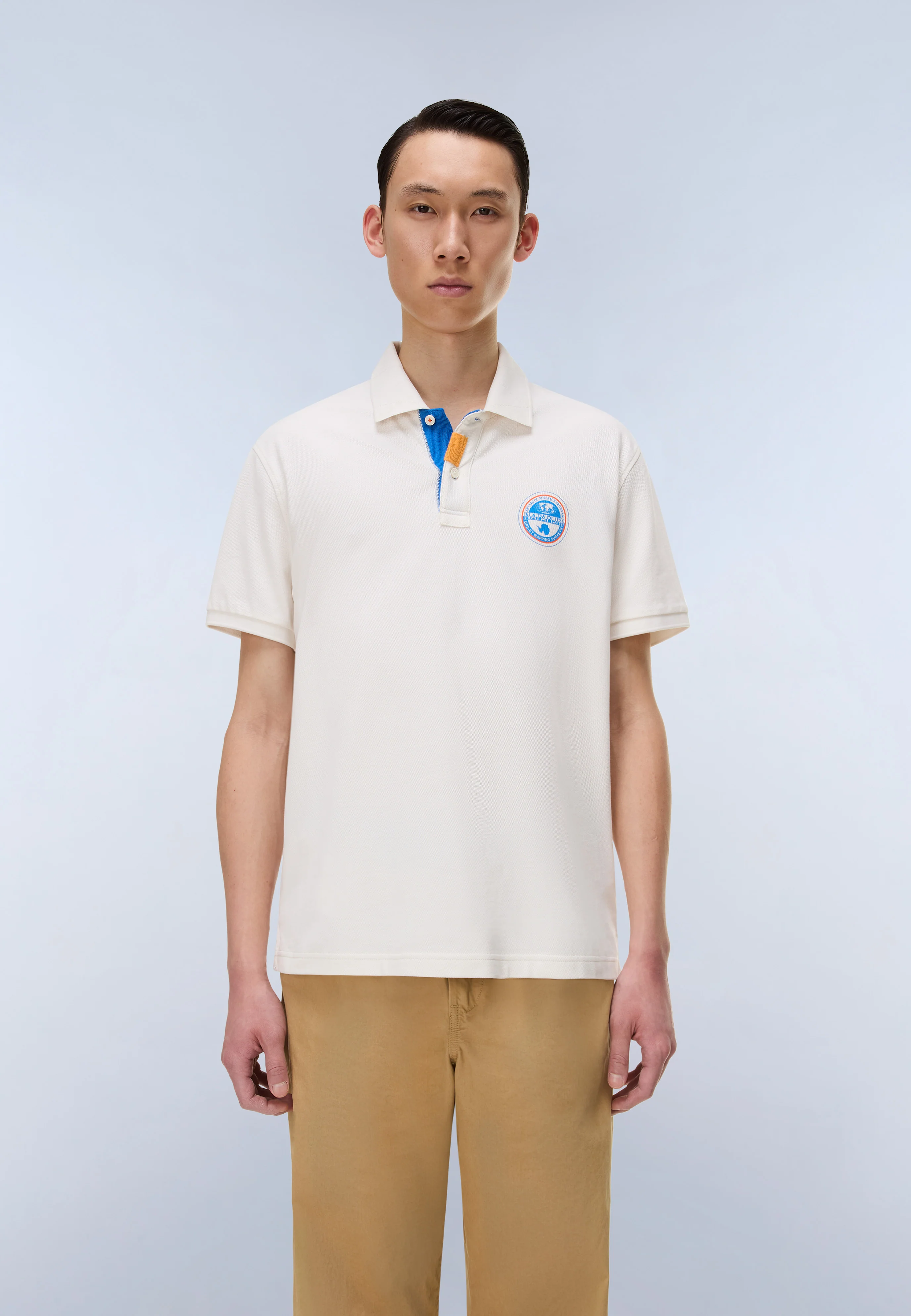 Polo E-CLANIS SS in White Whisper T-Shirts Napapijri