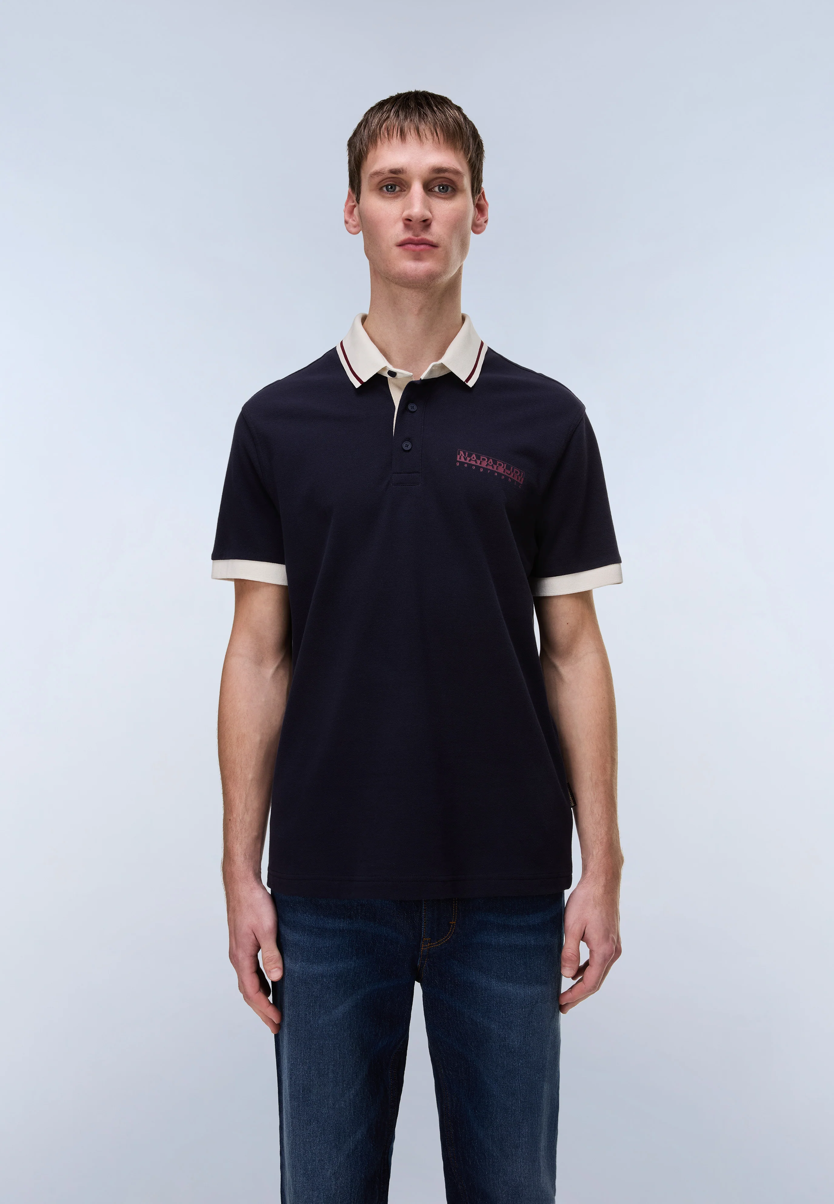 Polo E-ZERI SS in Blu Marine T-Shirts Napapijri