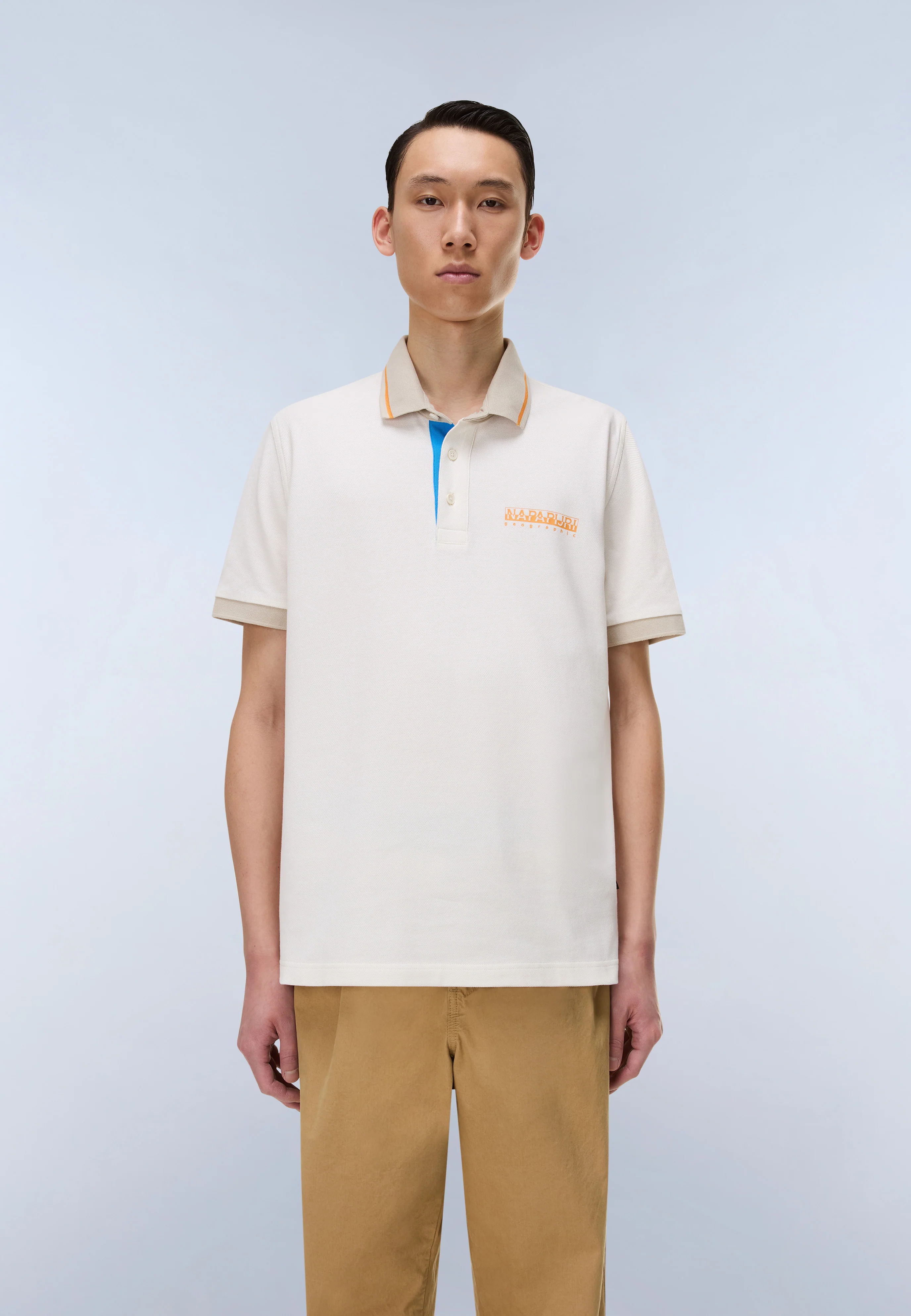 Polo E-ZERI SS in White Whisper T-Shirts Napapijri