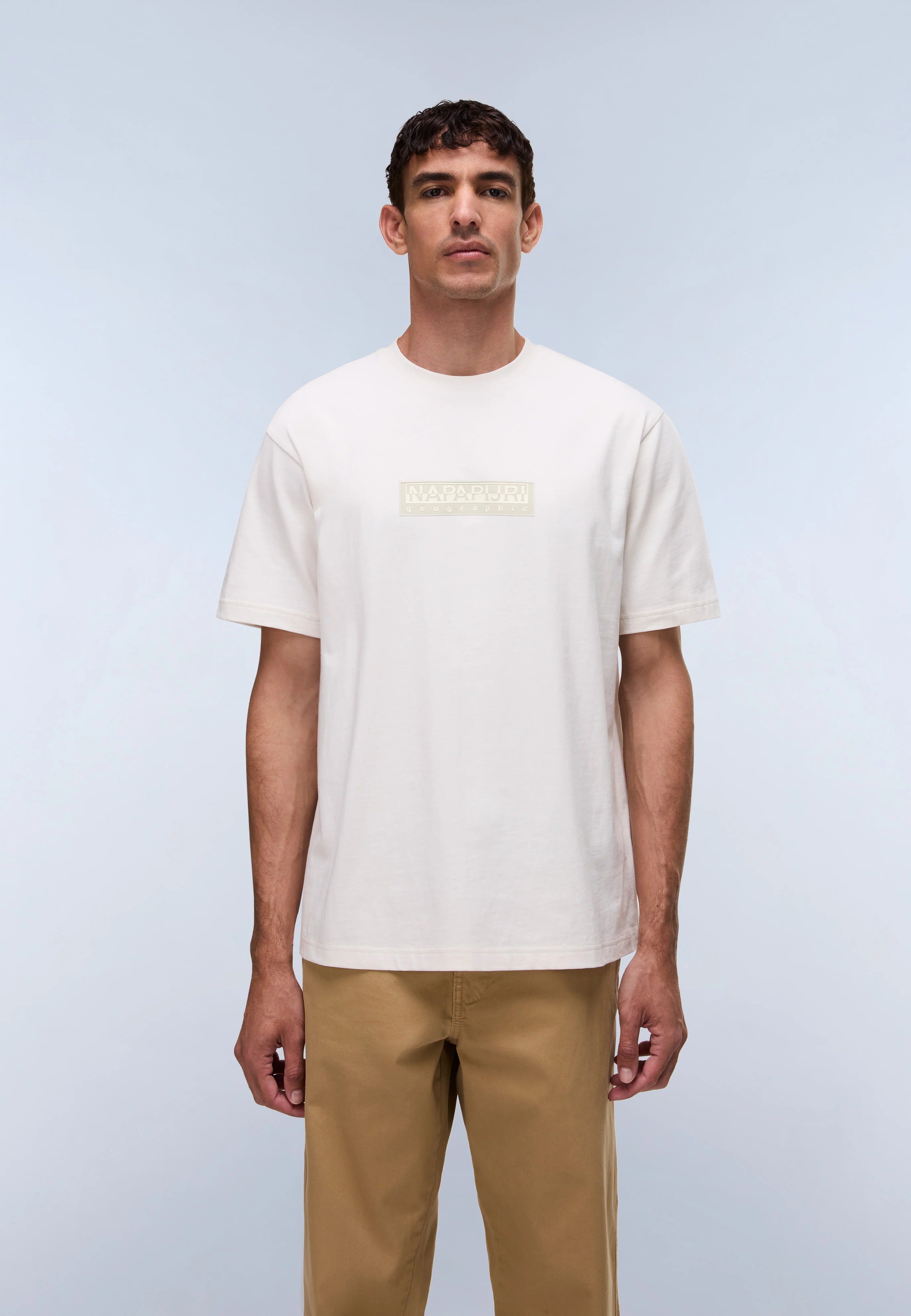 T-Shirt S-BOX LOGO SS 1 in White Whisper T-Shirts Napapijri