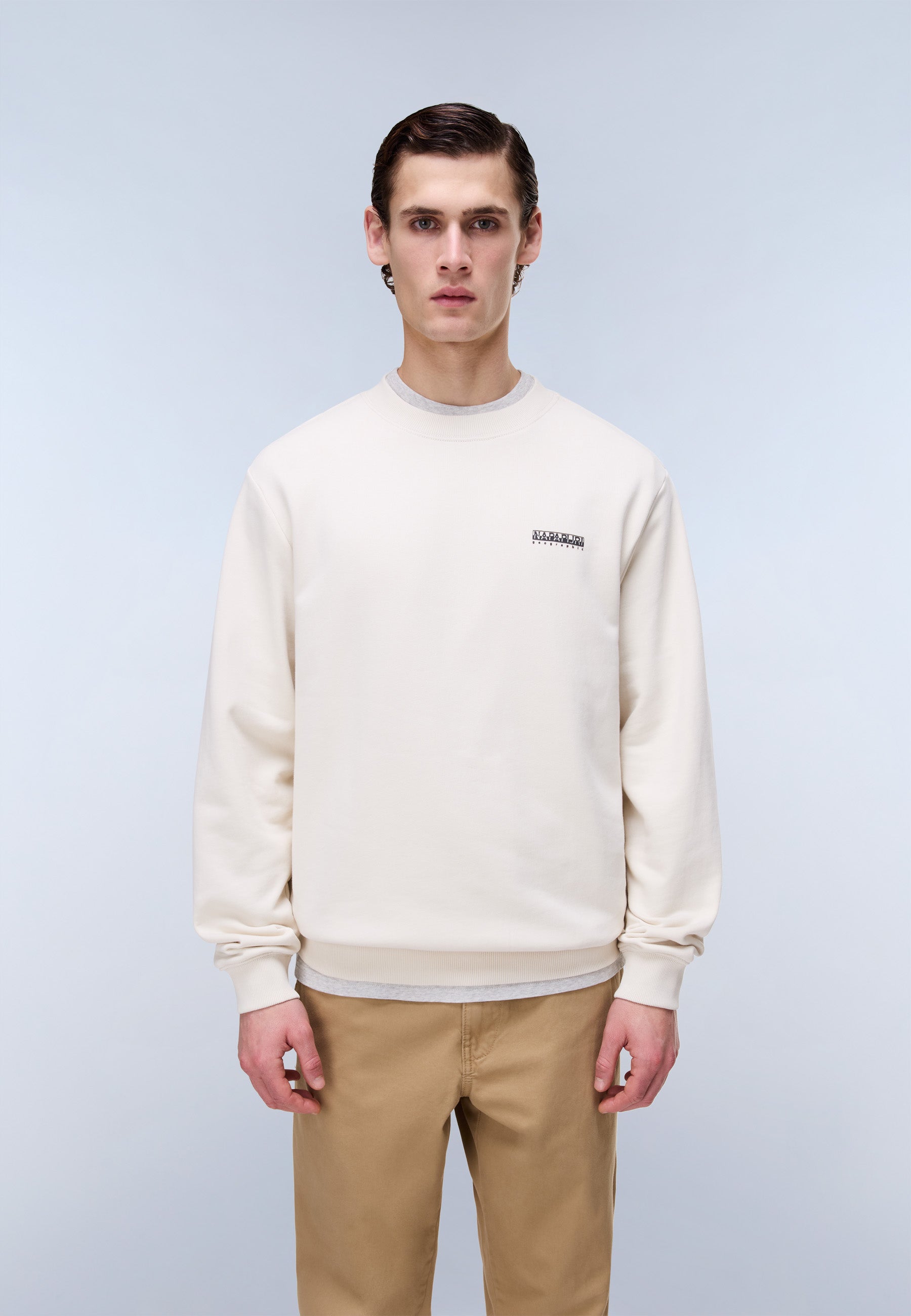 Sweatshirt B-SMALL BOX C in Beige Dimity Sweatshirts Napapijri