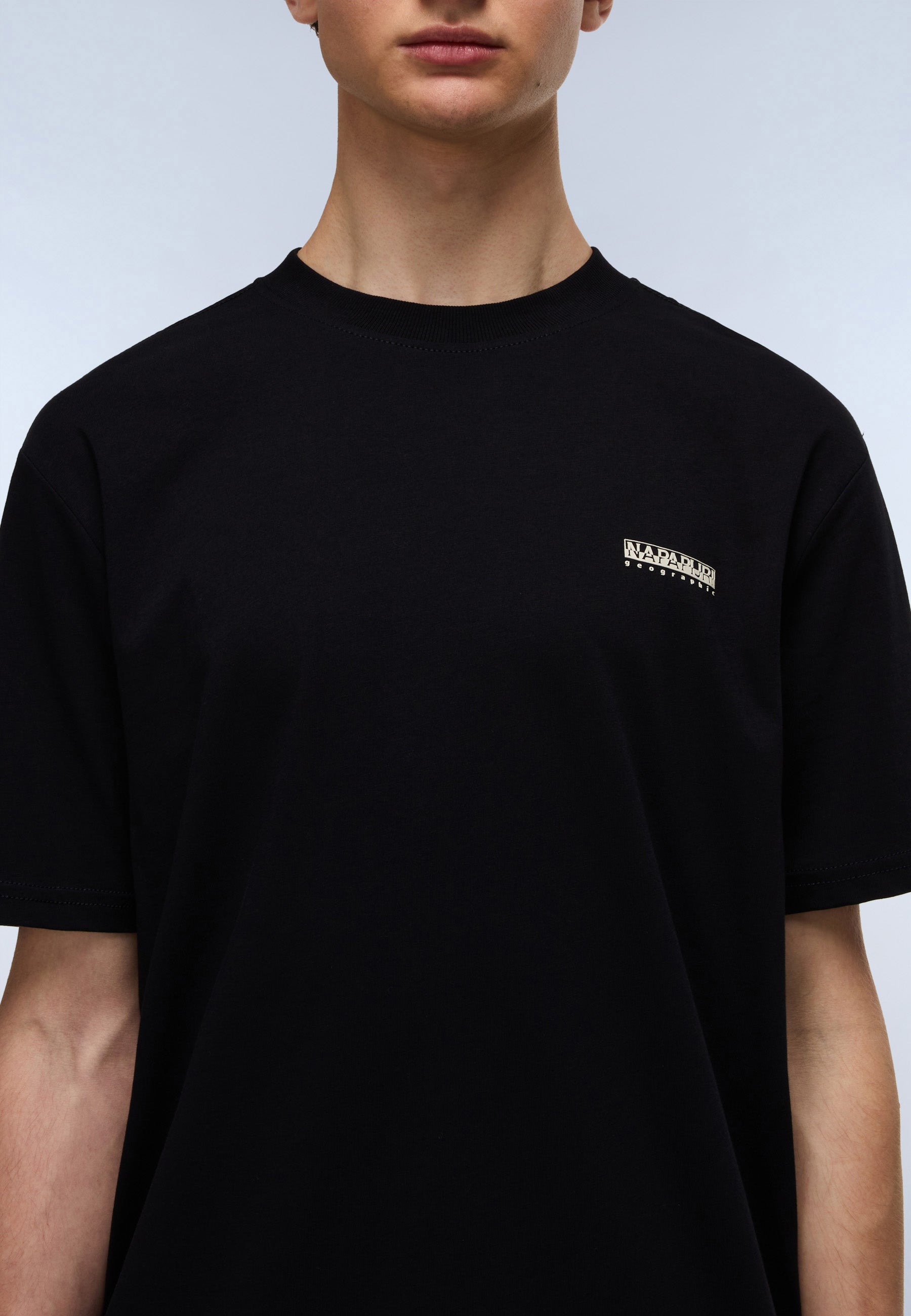 T-Shirt S-SMALL BOX SS in Black Beauty T-Shirts Napapijri
