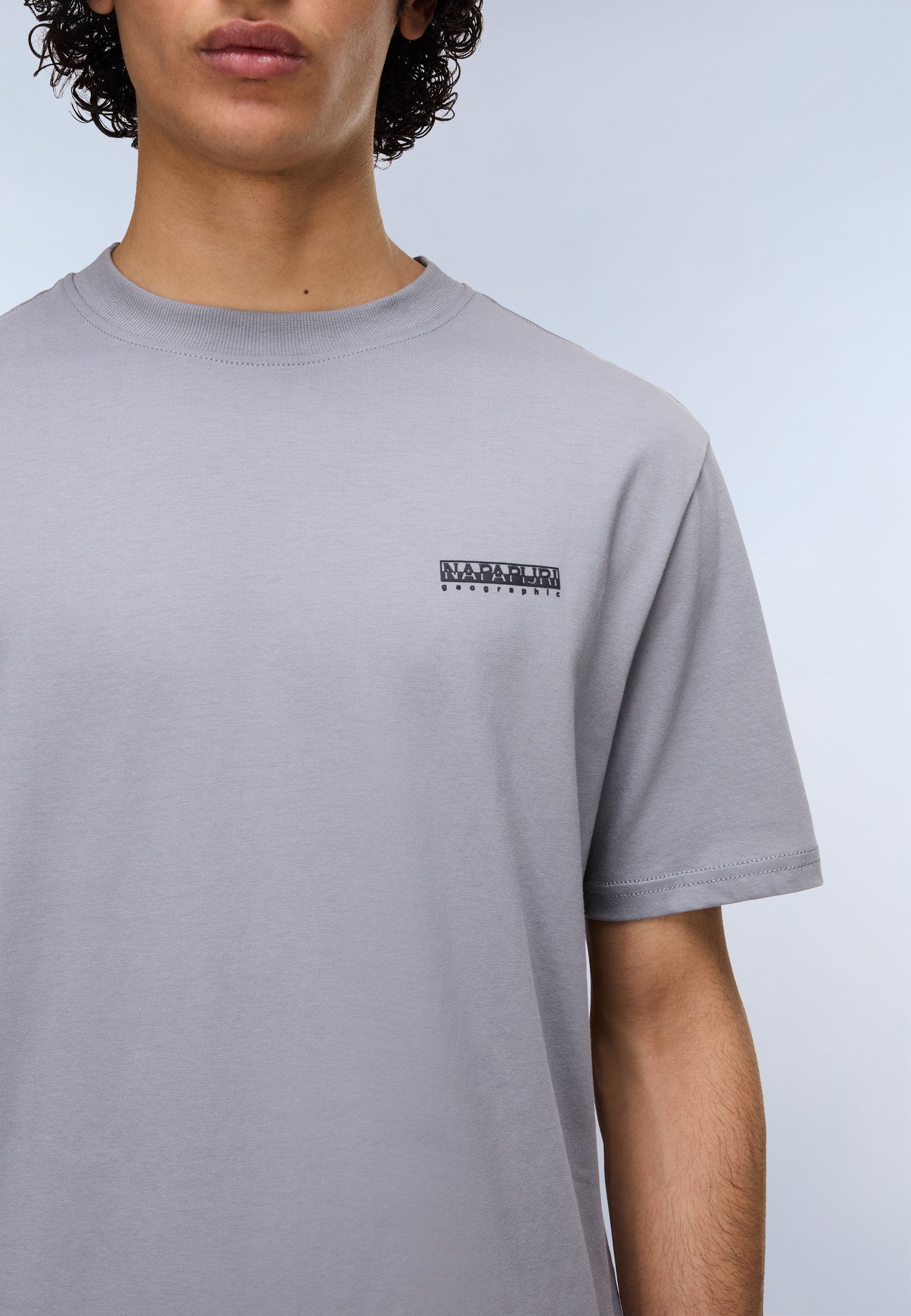 T-Shirt S-SMALL BOX SS in Shark Skin T-Shirts Napapijri