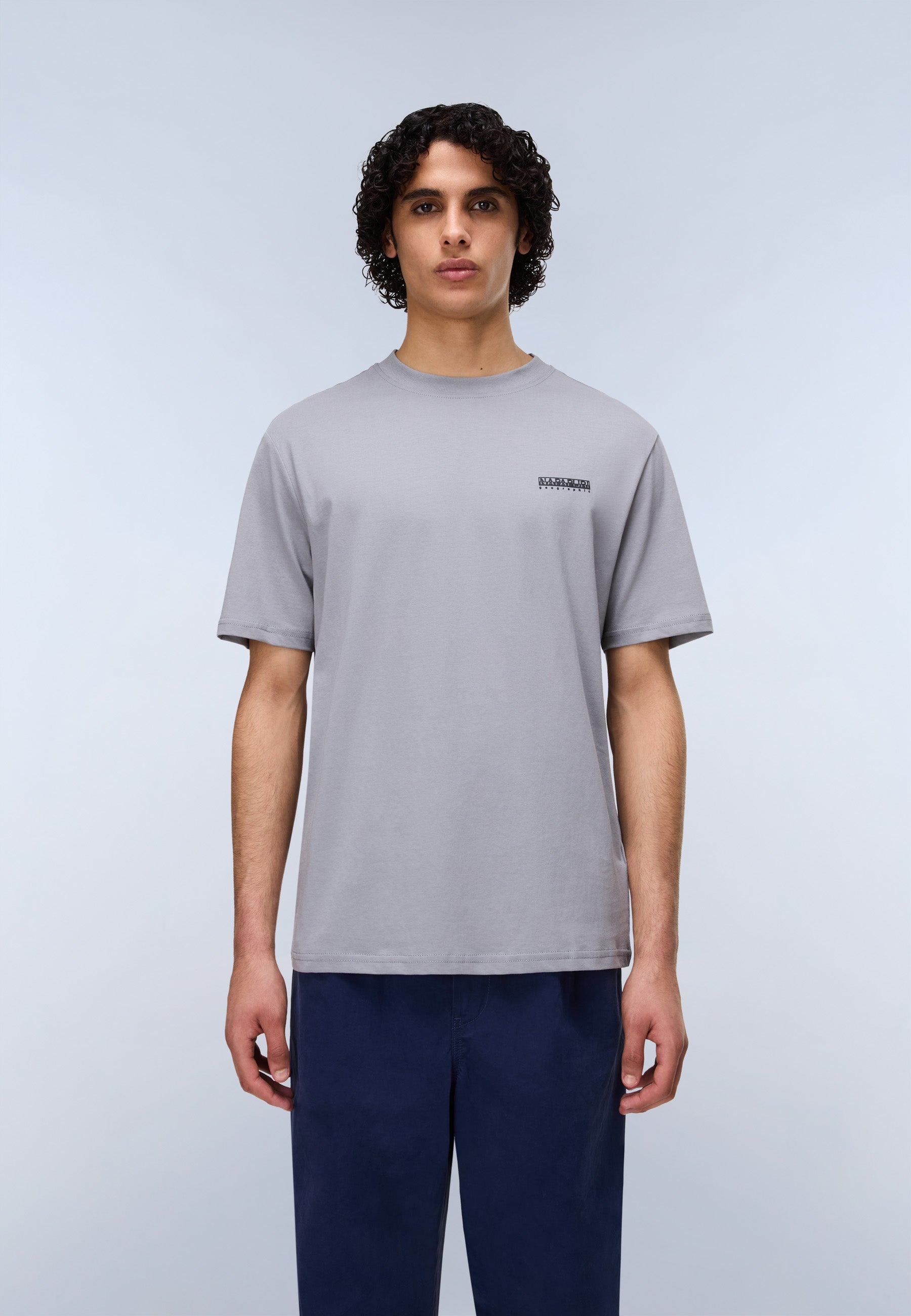 T-Shirt S-SMALL BOX SS in Shark Skin T-Shirts Napapijri