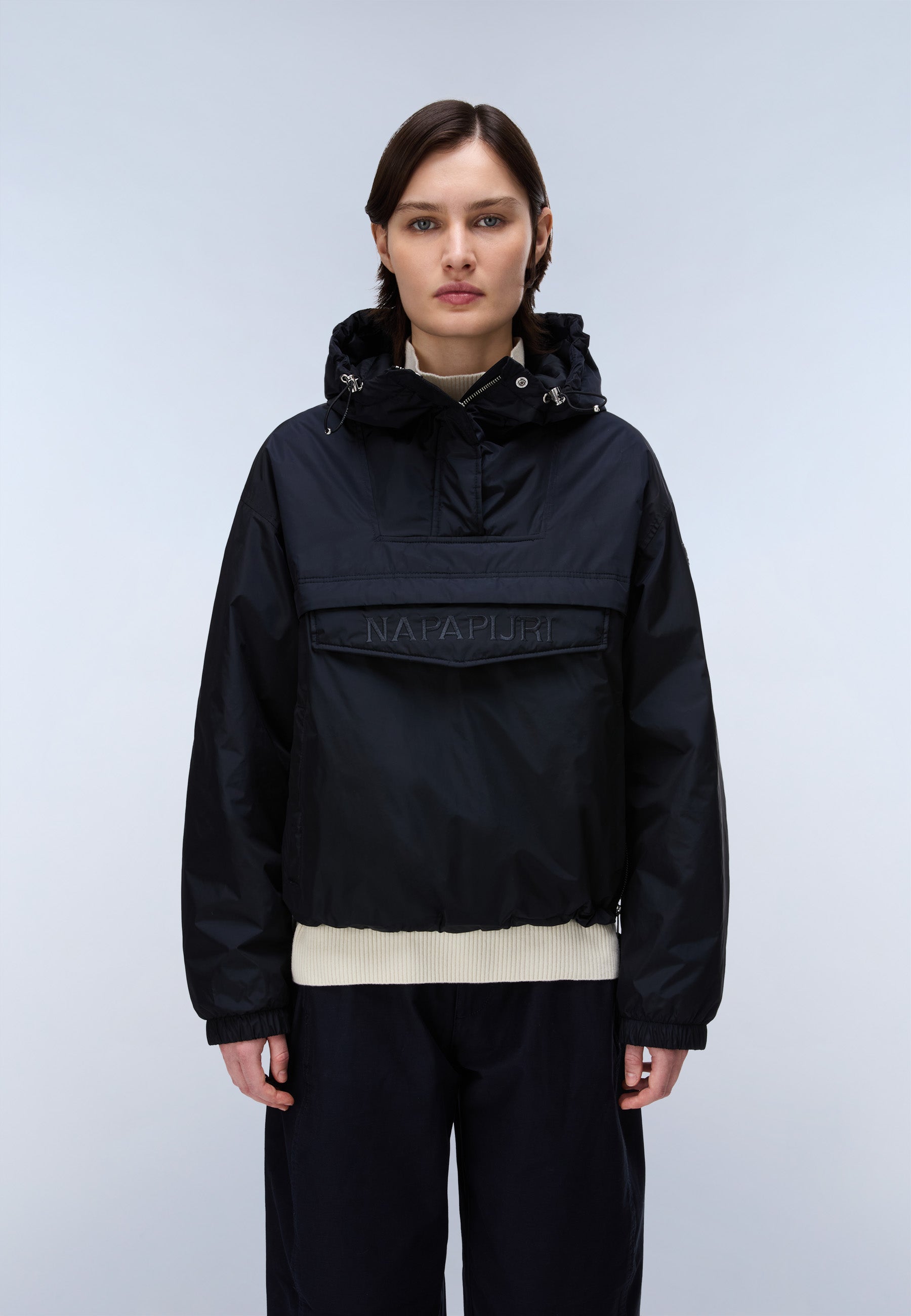 Anorakjacke RAINFOREST OPTIQUE W in Black Antracite Jacken Napapijri