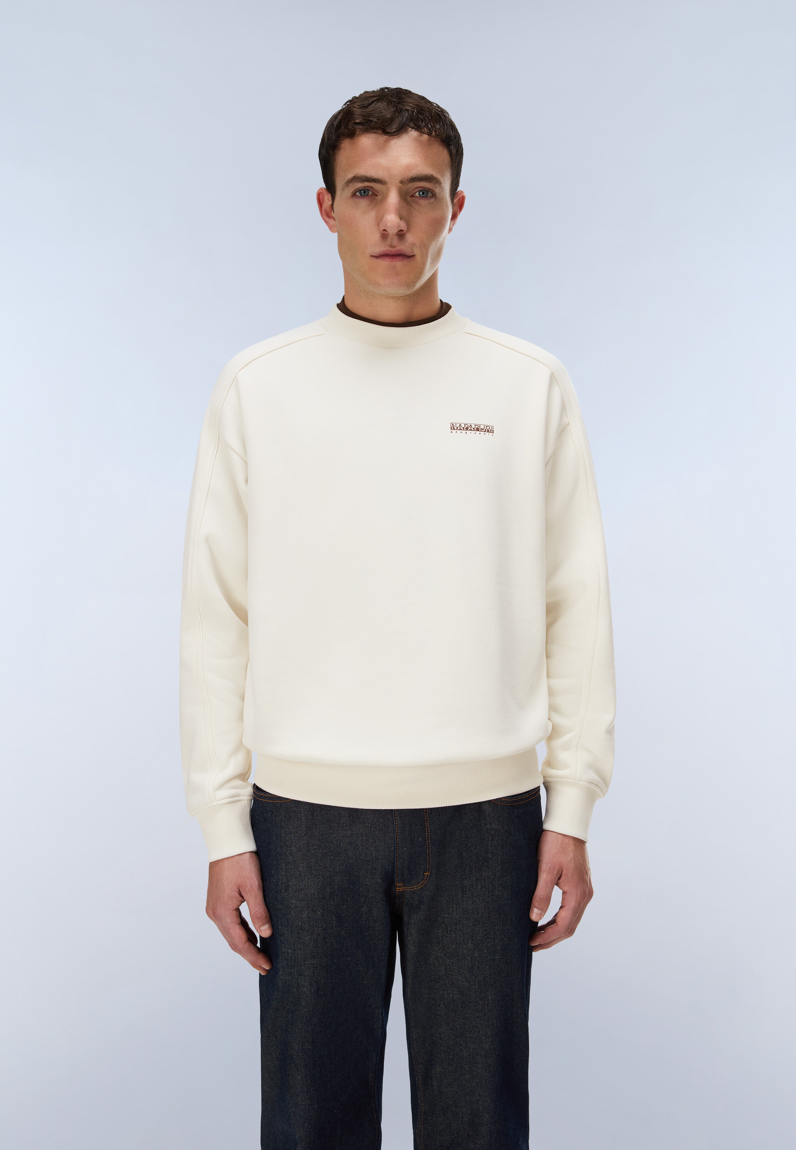 Sweatshirt B-TEZA C in White Whisper Sweatshirts Napapijri