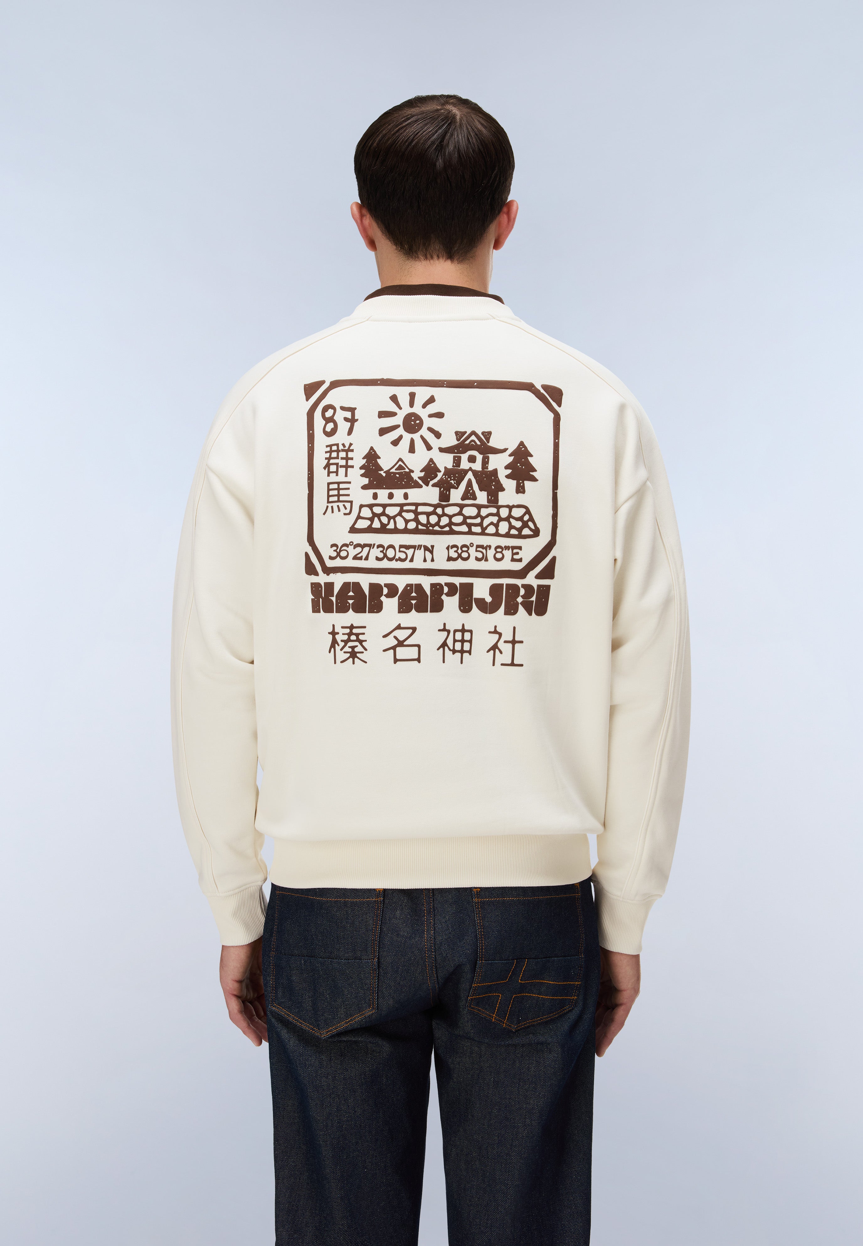 Sweatshirt B-TEZA C in White Whisper Sweatshirts Napapijri