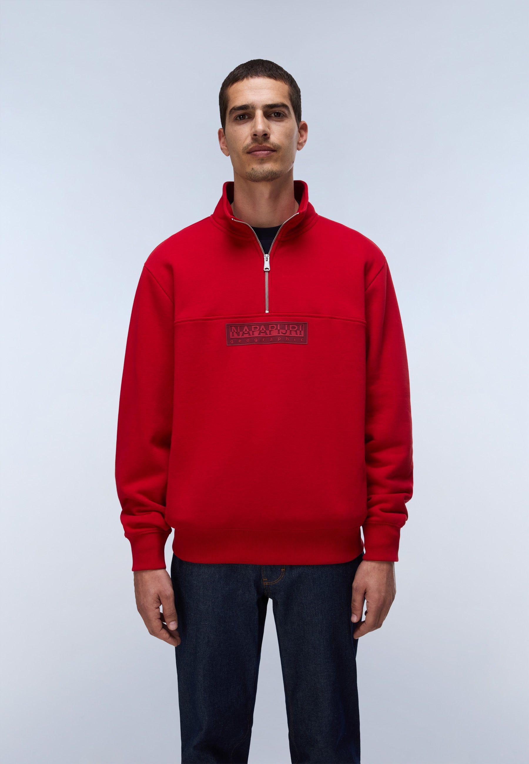 Sweatshirt B-BOX LOGO HZ WI in Haute Red R1F Sweatshirts Napapijri